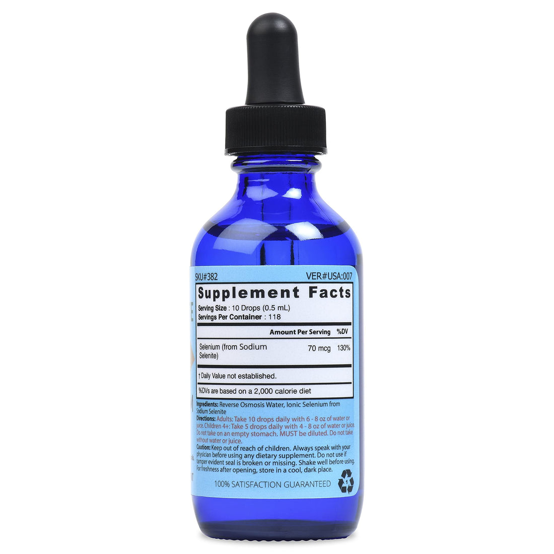 (Glass Bottle) Good State Liquid Ionic Selenium Ultra Concentrate (10 Drops Equals 70 mcg - 100 Servings per Bottle)