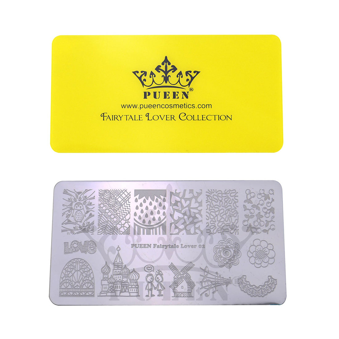 PUEEN Nail Art Stamping LOVE BOX II 02 - 4 Lover Collection Plates - 125x65mm Unique Nailart Polish Stamping Manicure Image Plate Accessories Kit BH000665