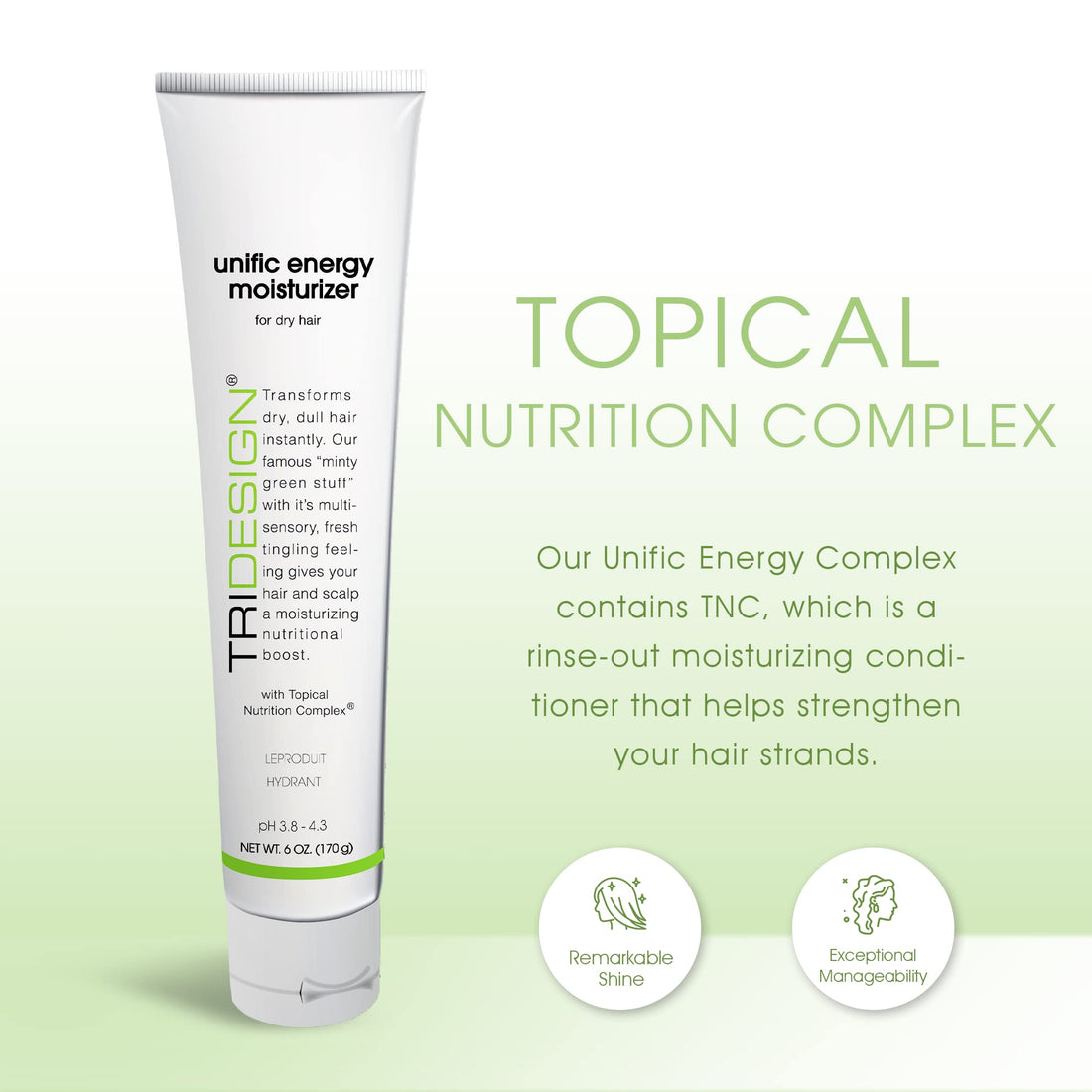 TRI Design Unific Energy Moisturizer Conditioner – Leave In Conditioner for Curly Hair, Anti Frizz Hair Serum & Deep Conditioner for Dry, Damaged Hair – Frizz Control & Hair Care Solution – 6 oz Tube