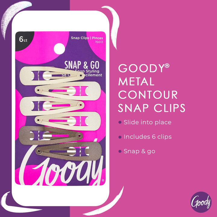 Goody Colour Collection Contour Clips Blonde 6 Count (Pack of 3)