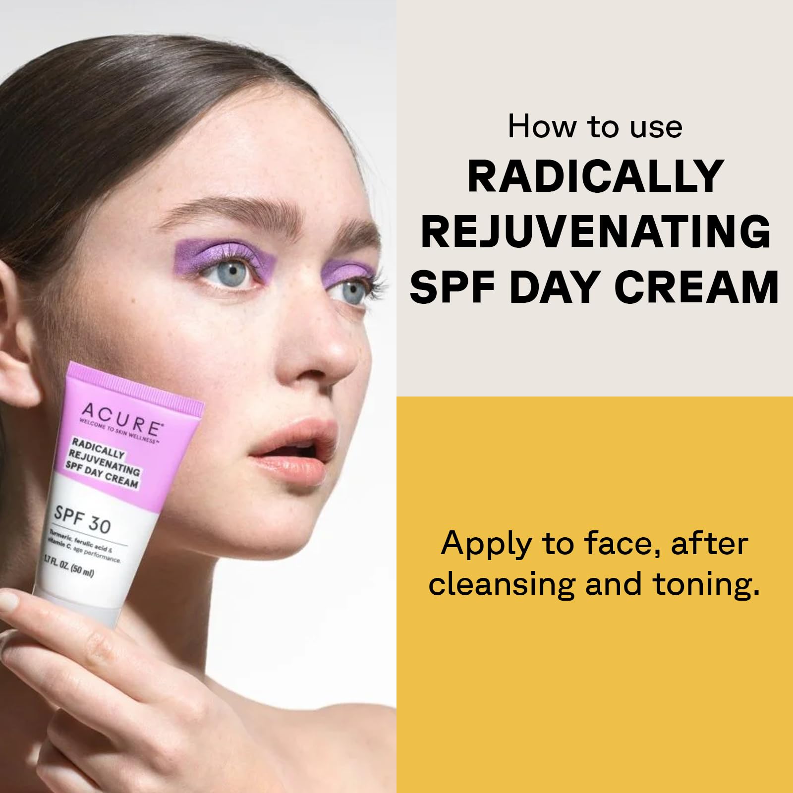 Acure Radically Rejuvenating Spf 30 Day Cream, 1.7 Ounce