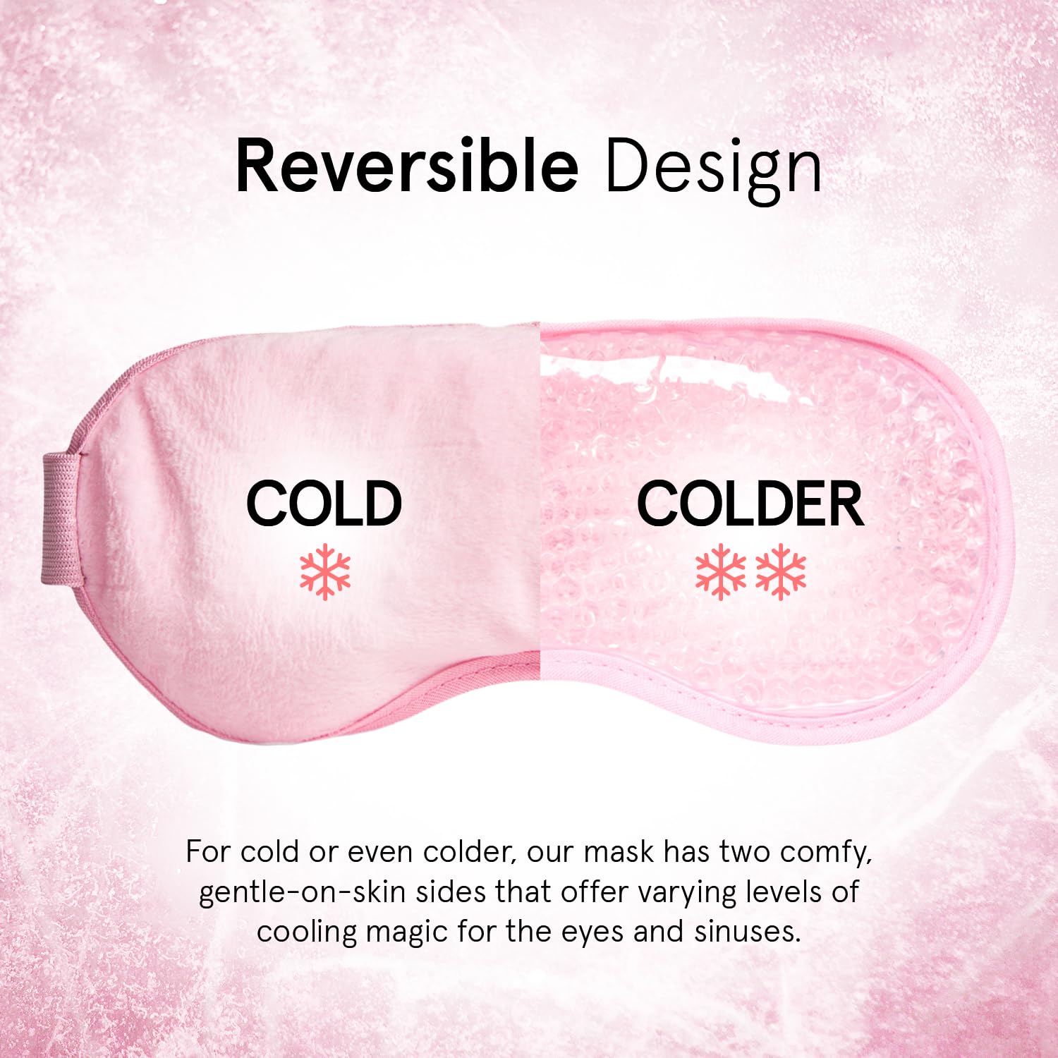 Grace & Stella Hot & Cold Gel Bead Eye Mask | Cooling Eye Mask | Reusable, Microwavable & Freezable Eye Compress Gel Mask with Adjustable Strap | For Sleeping, Relaxation, Congestion & Headache Relief