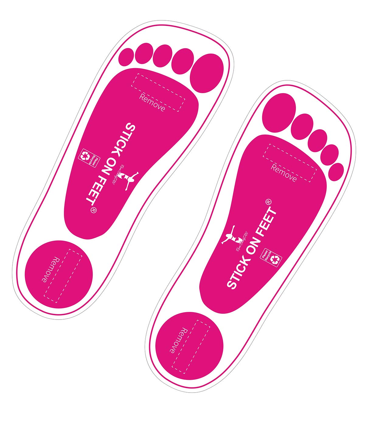 Economy 25 Pairs Pink Spray Tanning Sticky Feet Stick on Foot Protectors for Spray Tan