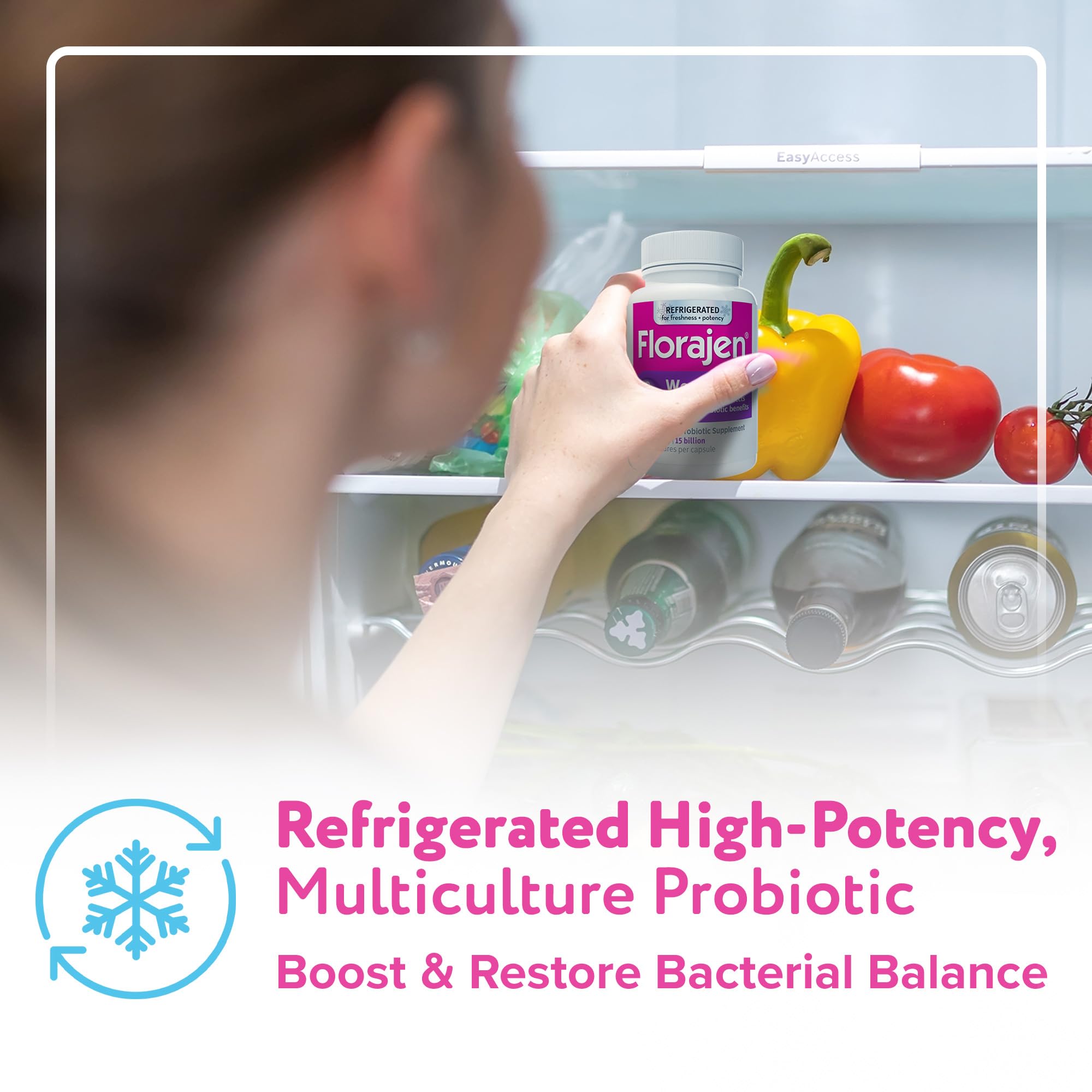 Florajen Women's Vaginal Probiotics, Provides Gut Health & Constipation Relief For Adults And Bloating Relief For Women, 60 Capsules (2 Packs of 30) (Refrigerated)