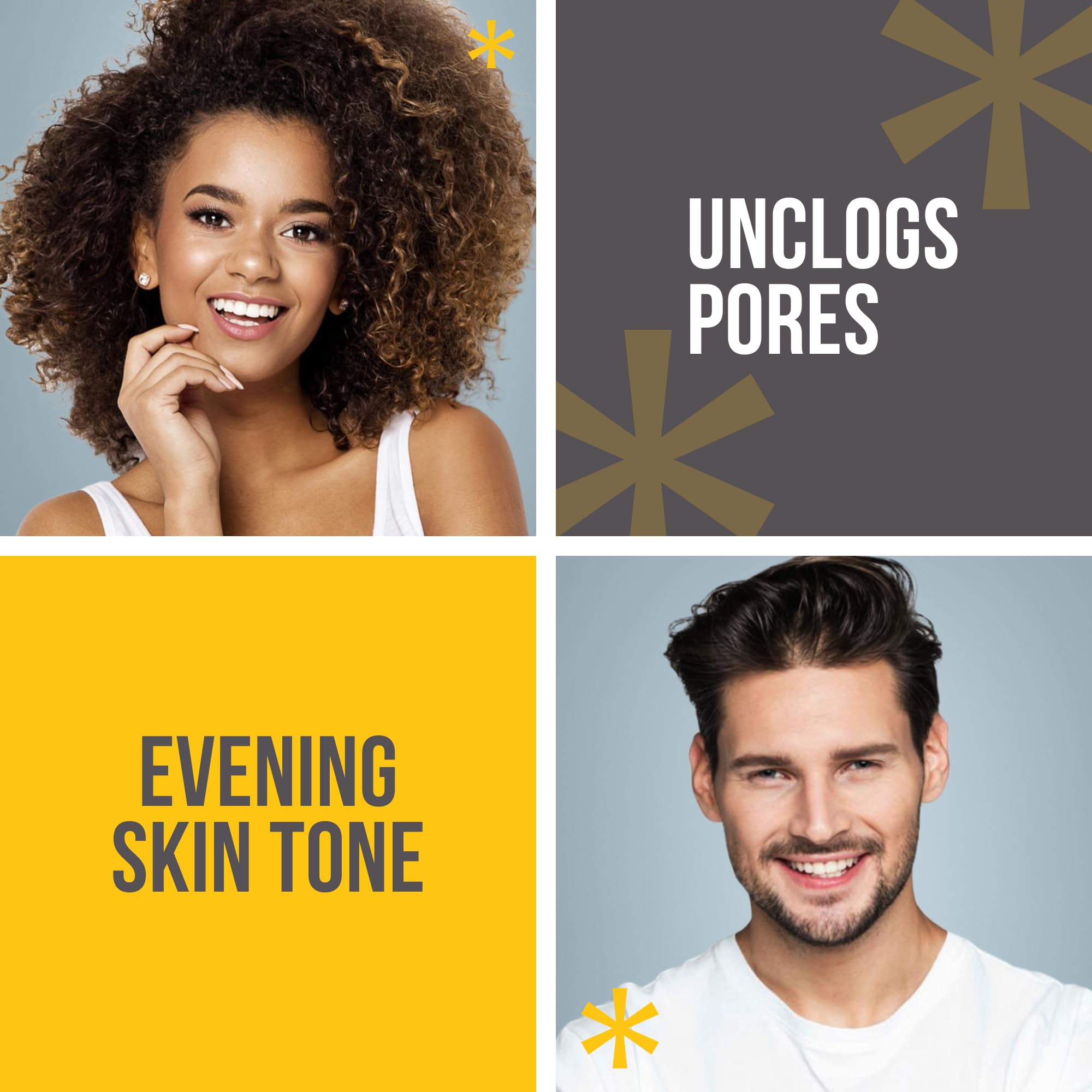 CLARIAL Glycolic Acid Soap Sheets - 100 Exfoliating Peel Face Wash - Travel Size Facial Cleanser with Vitamin C, Retinol, Kojic Acid, Collagen - Anti Aging and Minimizes Pores and Scars - 2 Pack