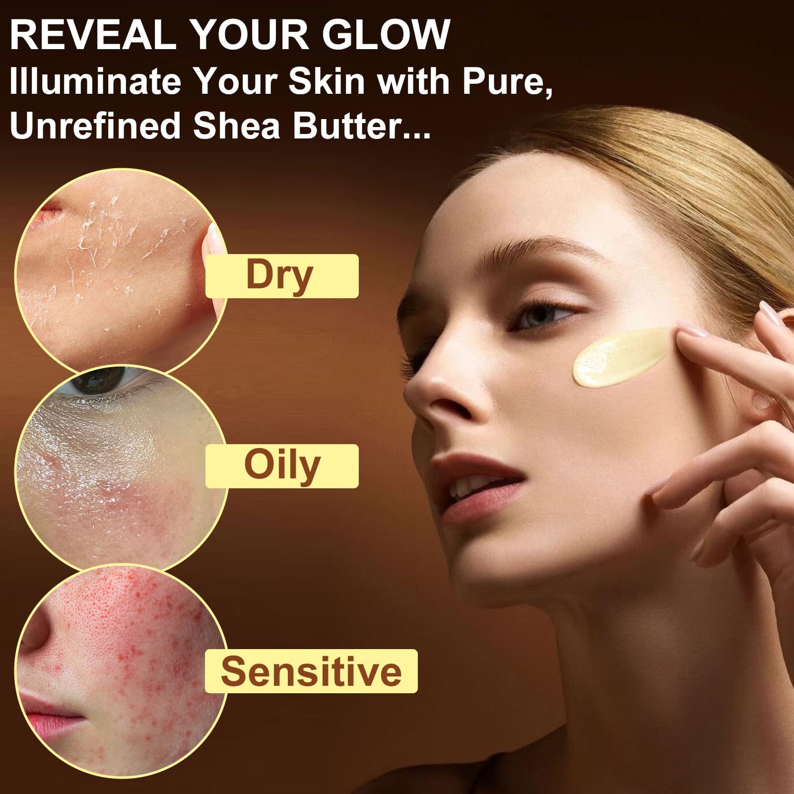 Organic Shea Butter, Raw & Unrefined Shea Butter for Body, Face & Hair, Pure Shea Butter with vitamins A, E & F, Long-Lasting Hydration for Dry Skin, Hair Care, DIY Lip Balm, Natural Moisturizer