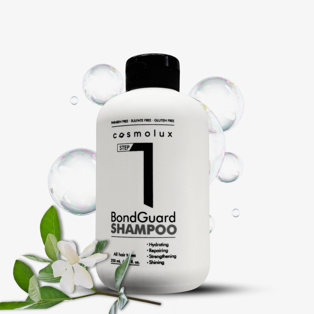 cosmolux BondGuard Clarifying Shampoo for Women – Volumizing, Hydrating & Thickening Routine Shampoo for Fine, Thinning Hair – Strengthens & Repairs – Sulfate-Free Formula, 8.5 fl oz