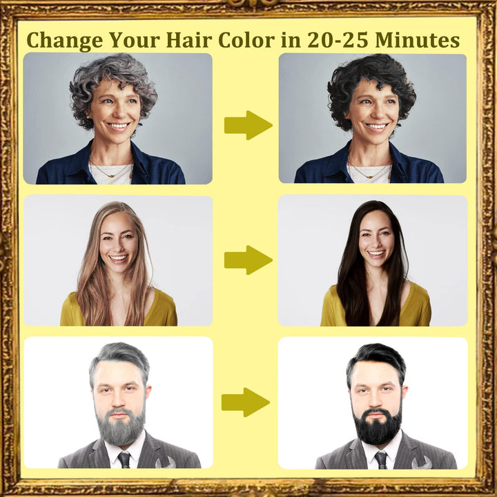 Light Brown Shampoo Para Pintar el Cabello - Instant Hair Dye Shampoo 3 in 1 Refresh Hair Color, Herbal Shampoo Hair Dye for Women Men, Easy to Use & Long Lasting Hair Color Shampoo 16.90 oz