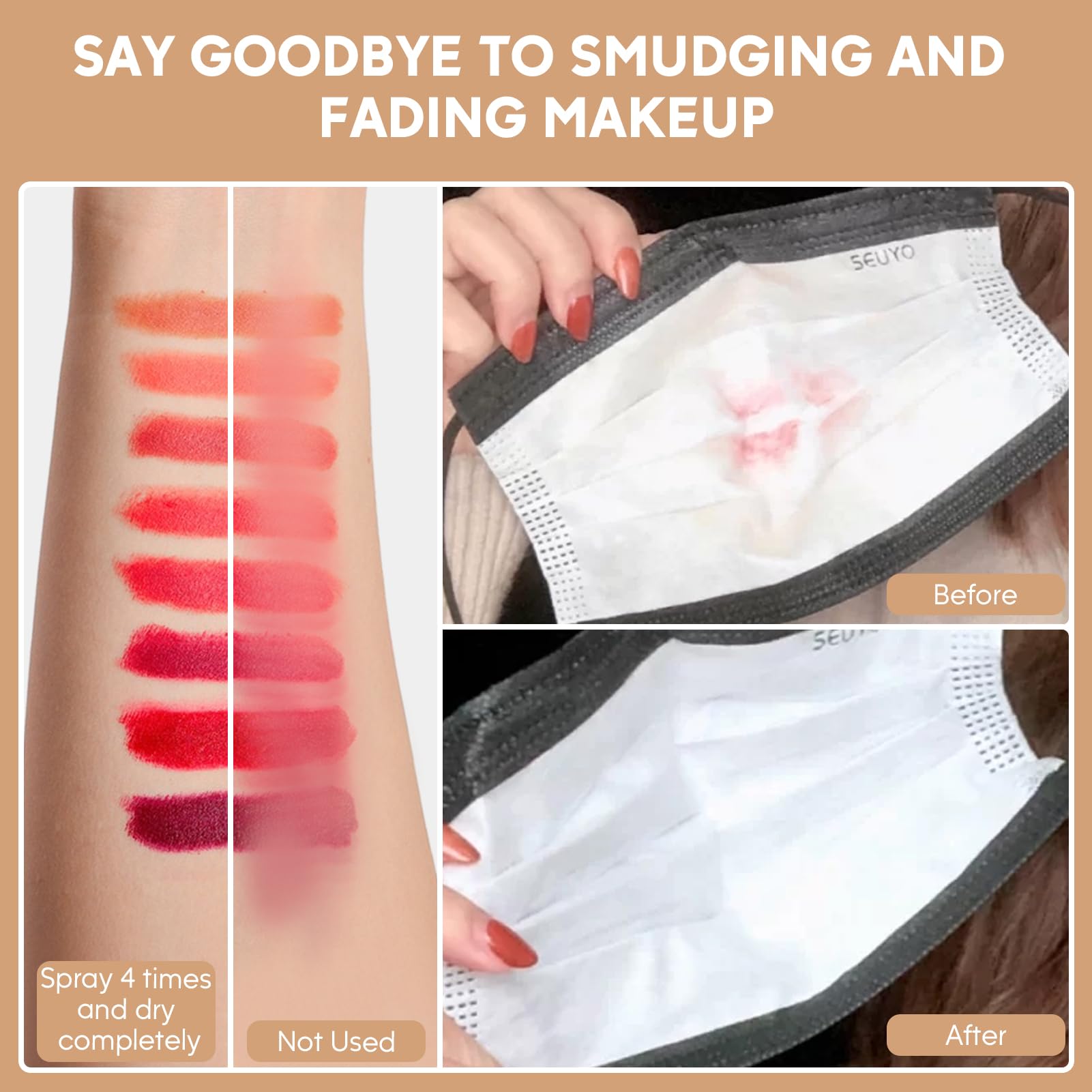 Xifepfr Makeup Setting Spray, 8.12 Fl Oz Matte Finishing Spray, Ultra Fine Setting Mist, Long Lasting Fixing Spray, Lightweight Oil Control Hydrating Refreshing Fast Drying, Vegan & Cruelty-Free