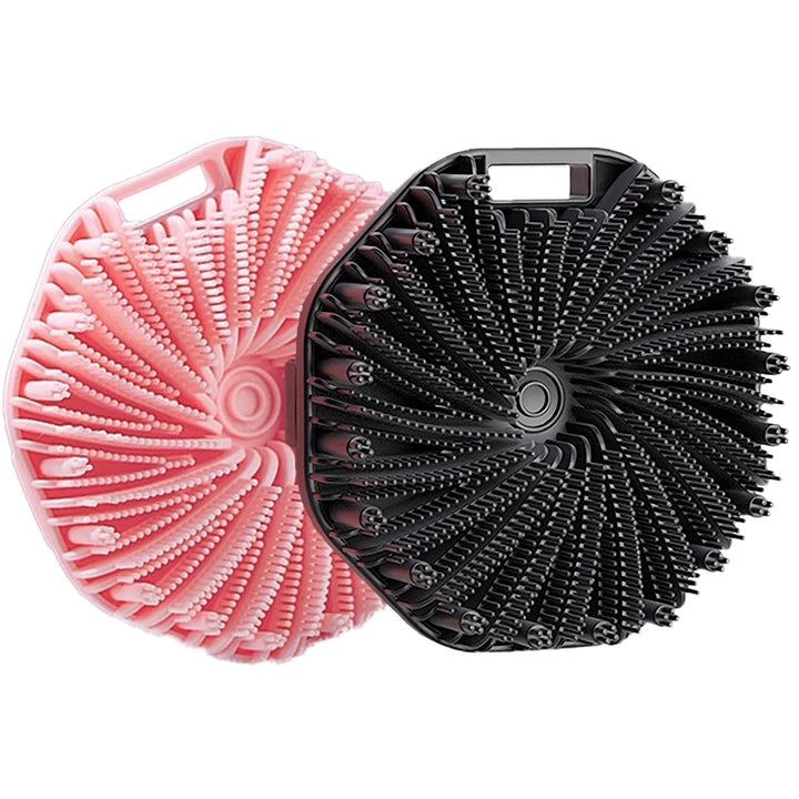 Silicone Body Scrubber, Exfoliating Body Scrubber for Sensitive Skin, Non-Slip Shower Scrubber for Body, Silicone Body Brush for Showering, Charcoal, Effective Showering Exfoliation, Gentle Massage