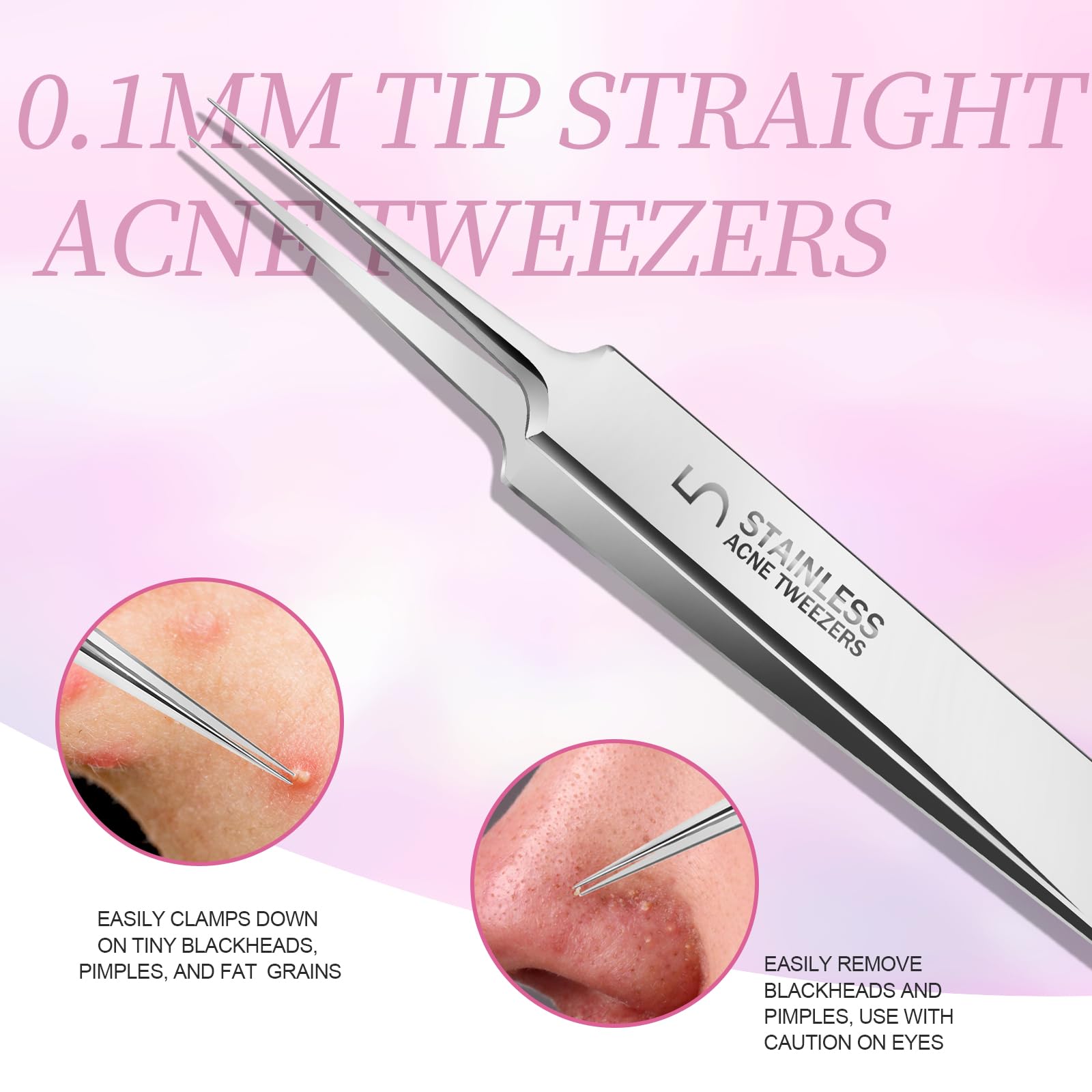 Teenitor Facial Tools Kit with Blackhead Remover Tweezers, Ingrown Hair Tweezers, Pimple Extractor Acne Treatment Tool, Eyebrow Scissors, Razor, Brush