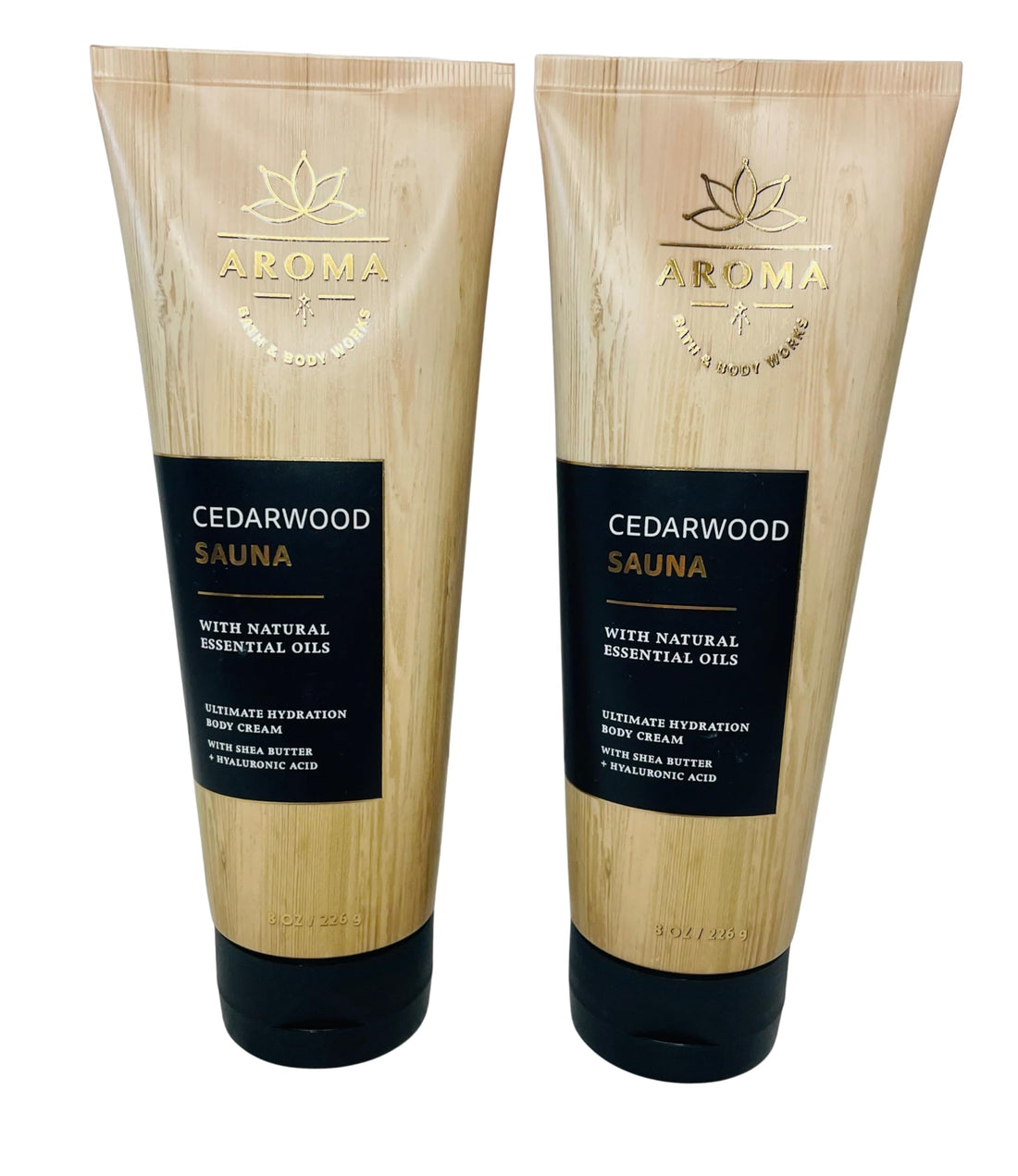 Bath & Body Works Eucalyptus Patchouli & Cedarwood Sauna Natural Essential Oils Body Cream 8 Ounces 2 Pack