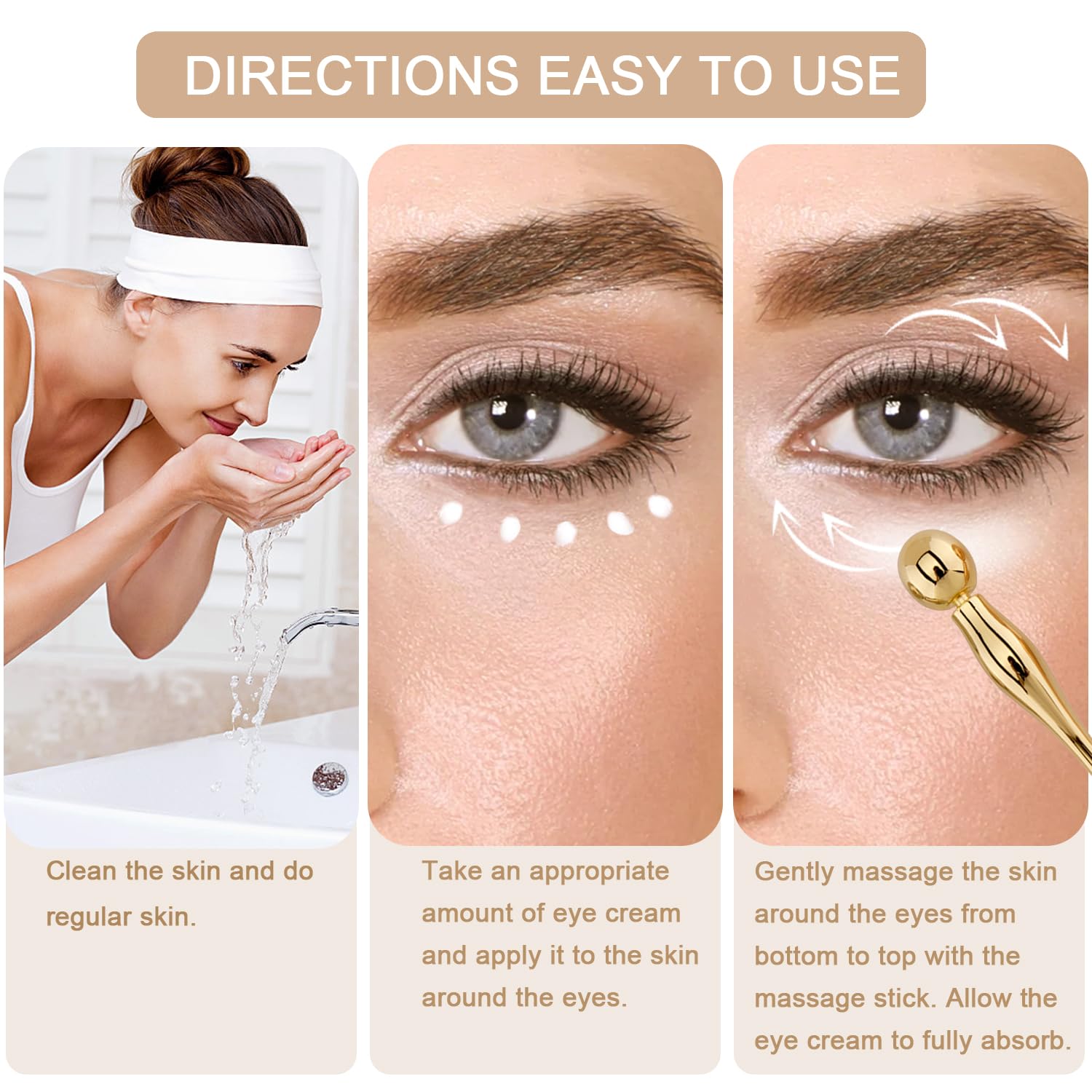 Retinol Eye Cream for Dark Circles and Puffiness, Anti Aging Eye Cream with Hyaluronic Acid and Collagen, in 2 Weeks, Lightweight Eye Cream Gel to Smooth Fine Lines and Hydrate Eye Area