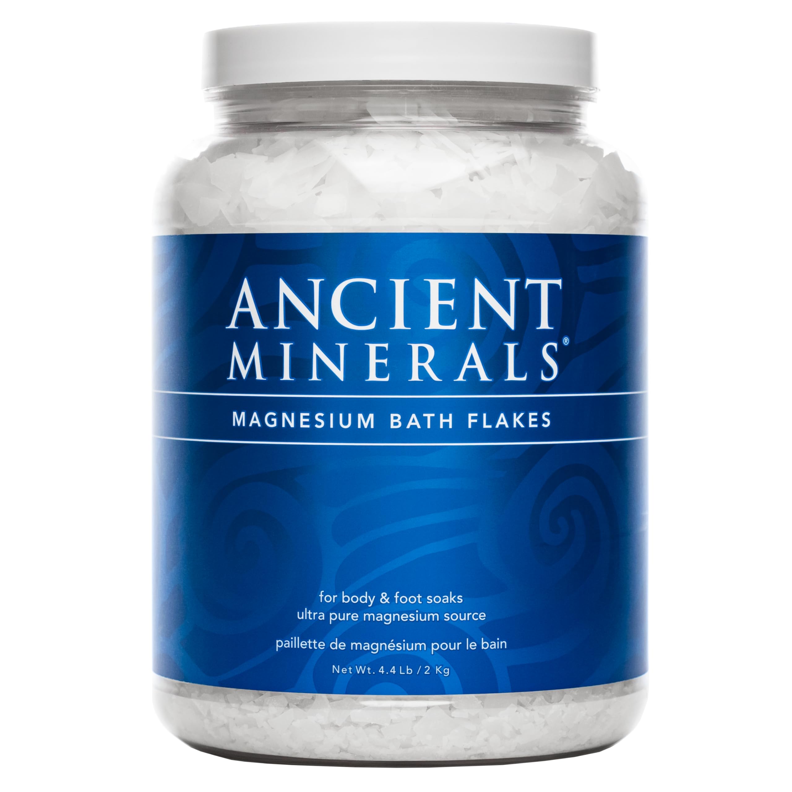 Ancient Minerals Magnesium Bath Flakes of Pure Genuine Zechstein Chloride - Resealable Magnesium Supplement Bag That Will Outperform Leading Epsom Salts (4.4 lb)