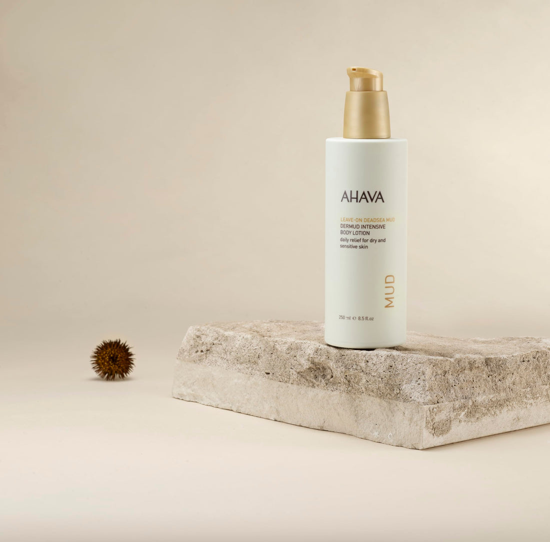 AHAVA Dermud Intensive Body Lotion - Lightweight, Silky Cream based on Patented Leave-On Dead Sea Mud, Combats rough & dry skin, Instantly Softens, Alleviates Irritations & Sensitivity, 8.5 Fl.Oz