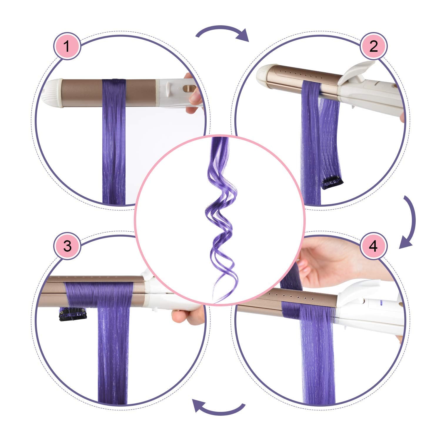 FESHFEN Colored Hair Extension, 12 PCS Teal, Blue Hairpiece for Girls Princess Party Highlight Colorful Straight Hair Extensions Clip in Costumes Hair Piece for Girls Dolls, 20 inch