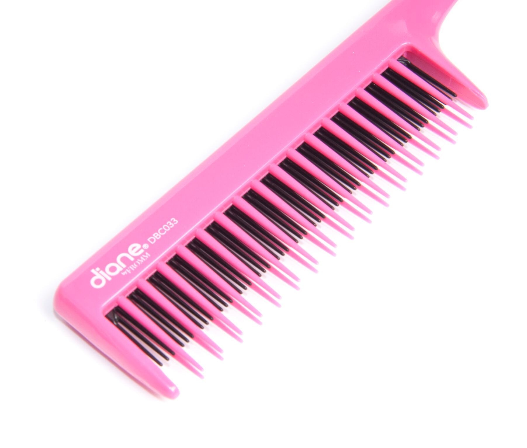 Diane dual teeth teasing comb 8inch pink DBC033