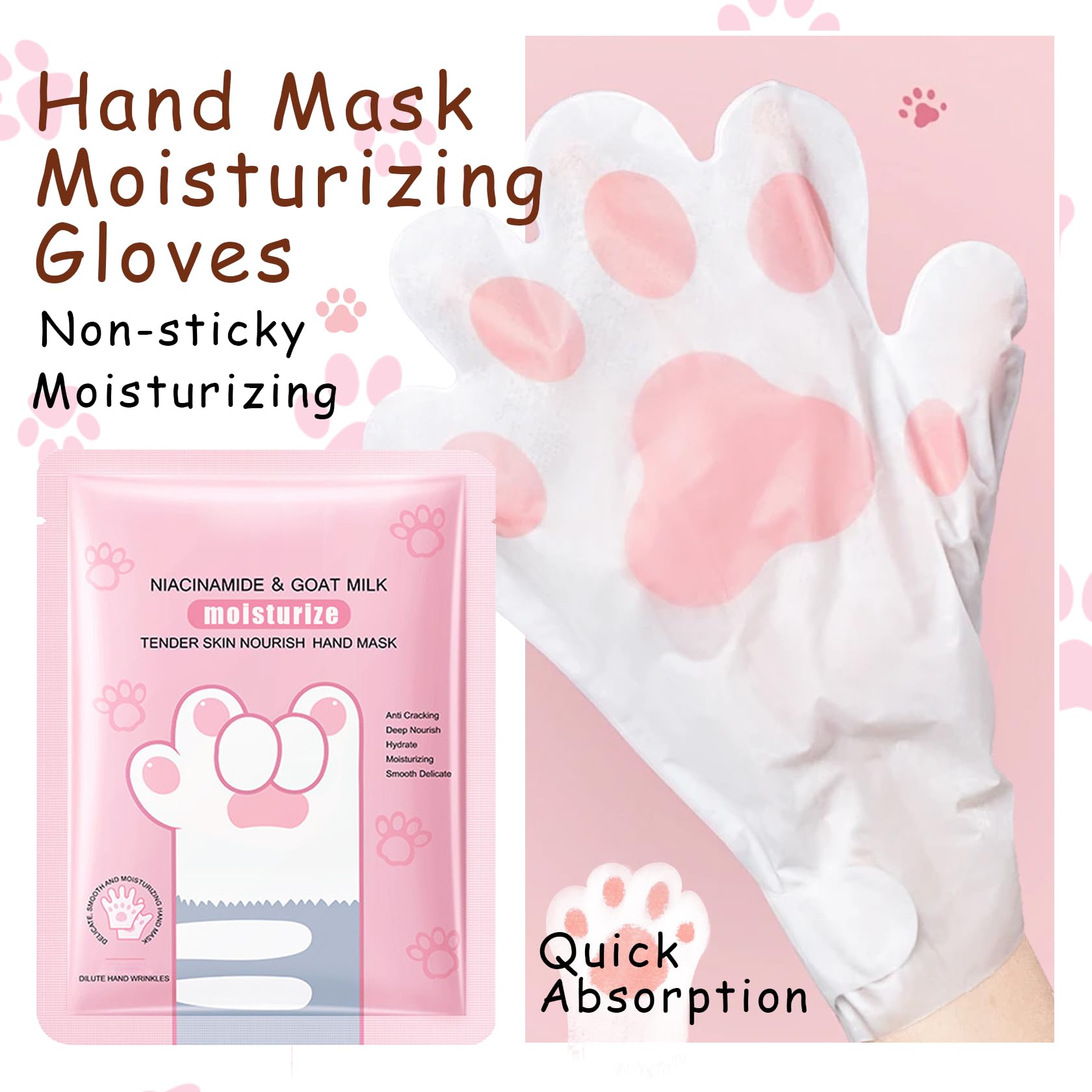 DWDiWen Hand Masks, 6 Pairs Hydrating Exfoliating Hand Peeling Mask, Smooth Hand Masks Moisturizing Gloves Overnight for Dry, Rough, Cracked Hands, Hand Skin Moisturizer Glove for Women Men(A
