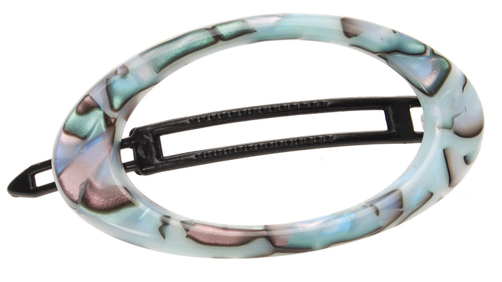 South Sea : France Luxe Cutout Oval Plastic Tige Boule Barrette - South Sea