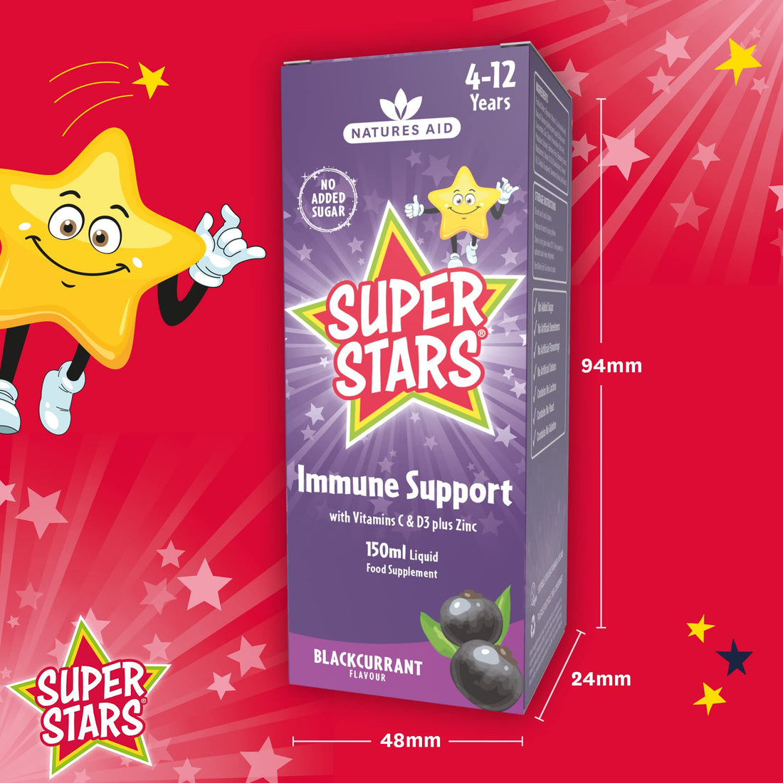 NATURES AID Super Starz Immune Support, 150 ML