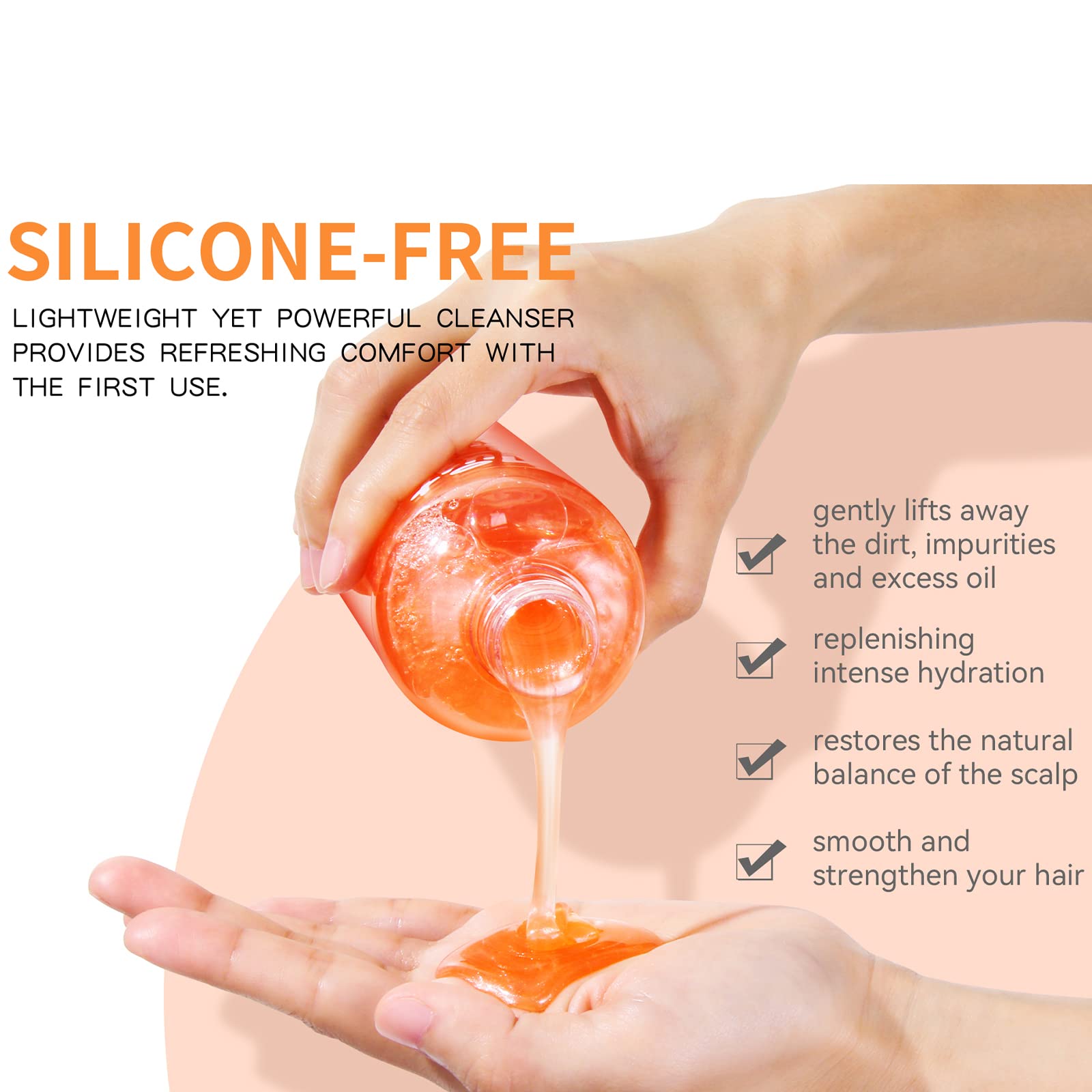 Suisuaie Hair Shampoo for Greasy Hair, Oily Scalp, Clarifying Shampoo for Build Up , Silicone Free ,16.20 Fl Oz