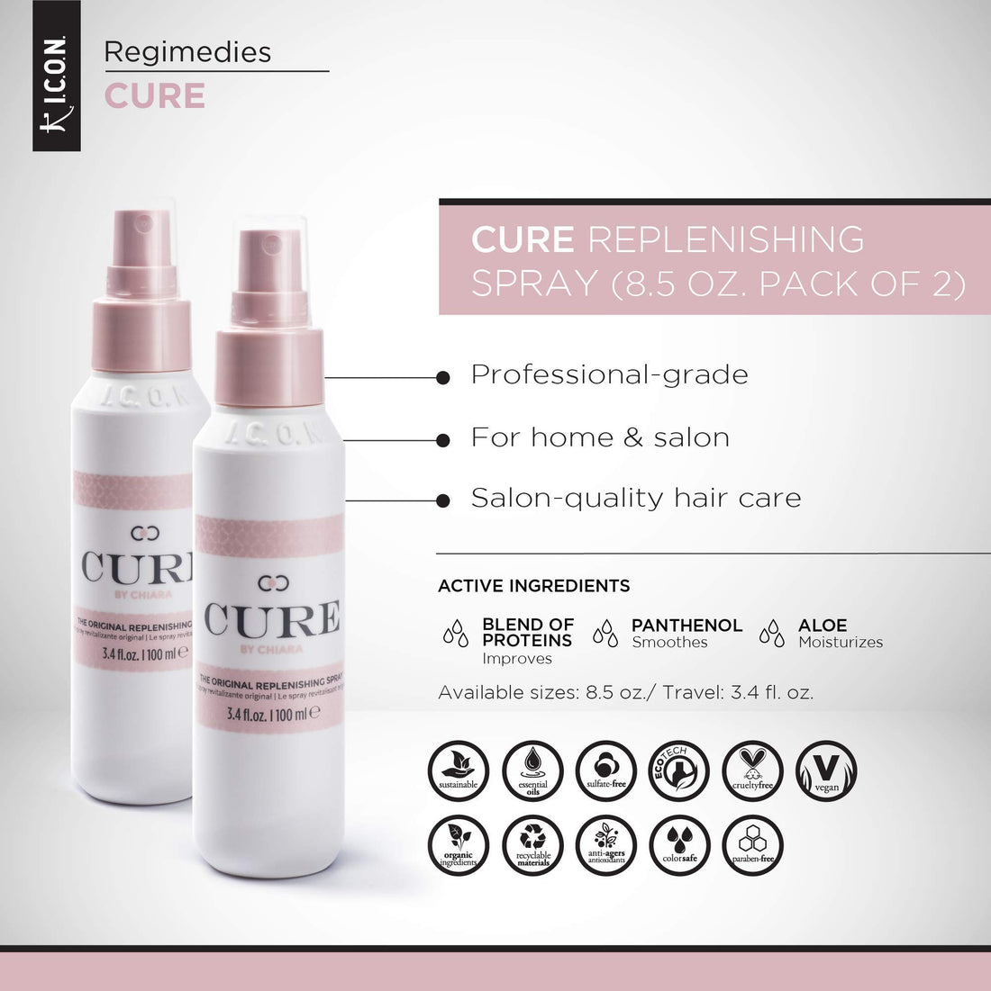 I.C.O.N. Cure Replenishing Spray 8.5 oz.