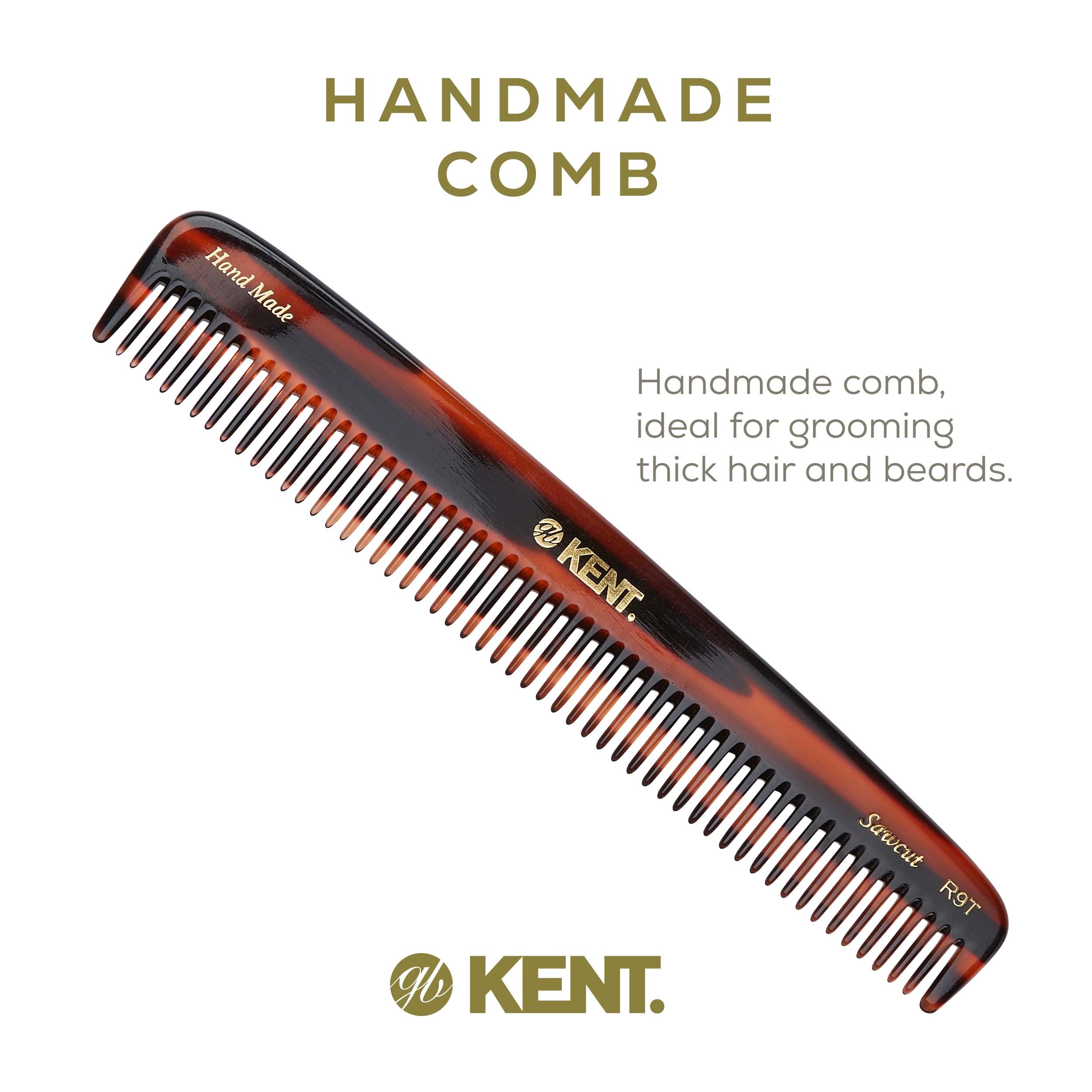 Kent Authentic Handmade Wide toothed Large Dressing Table Comb, Dark Brown