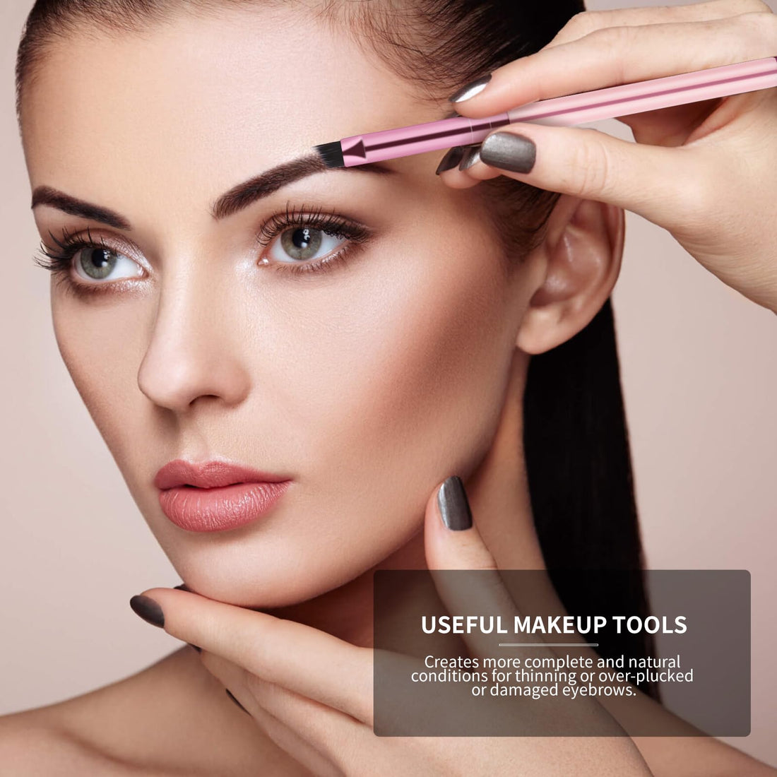 12-Piece Dual-Ended Brow Brush Set - Angled Eyebrow Brush, Spoolie, Shaping & Filling for Precise Brow Brushing