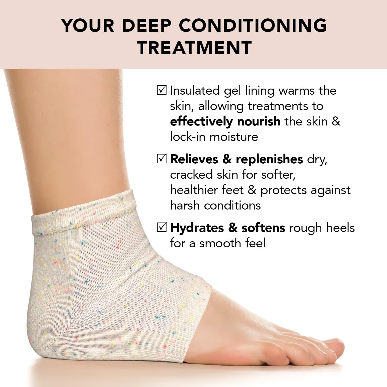 Kitsch Moisturizing Spa Socks, Moisturizing, for Heels & Feet