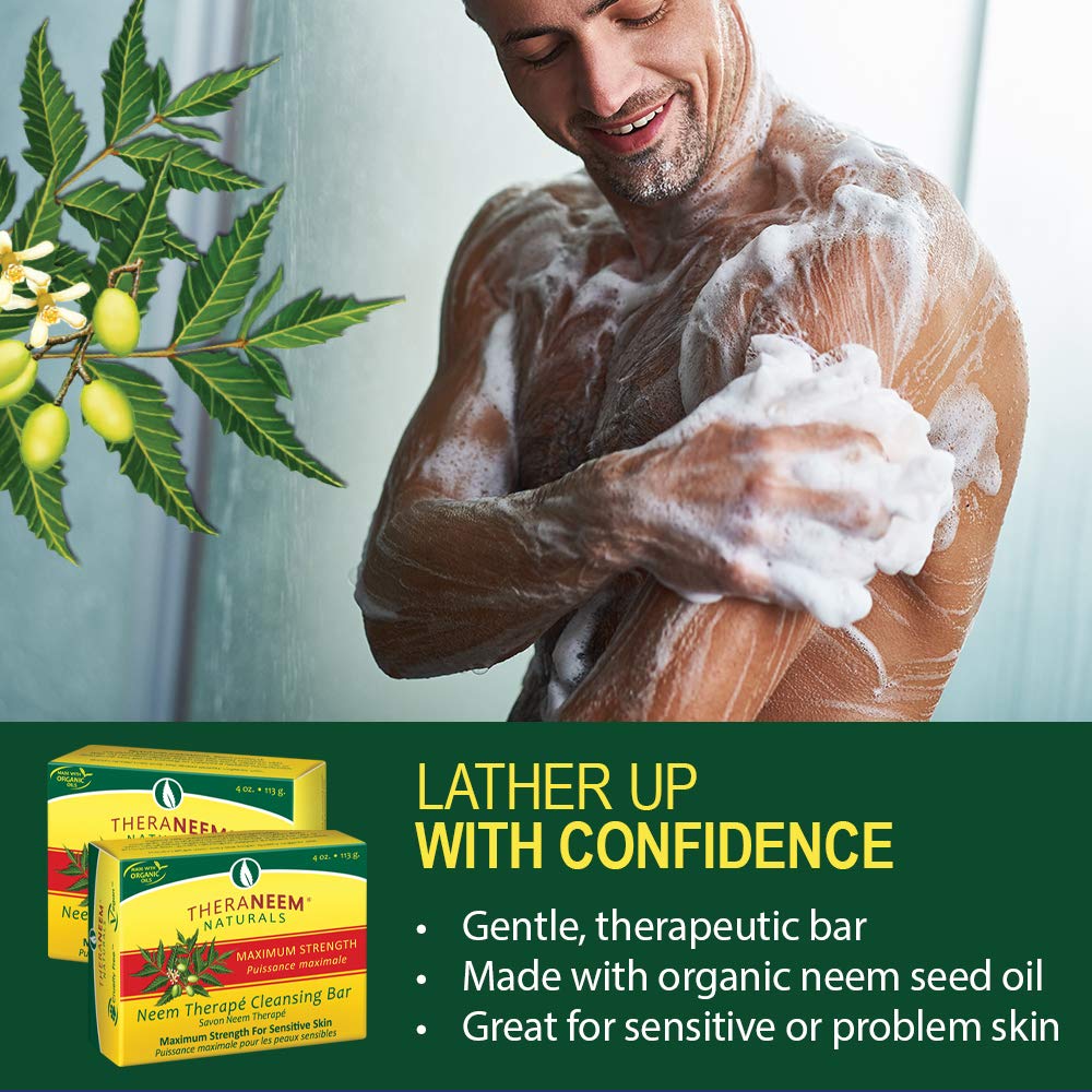 Maximum Strength Neem Oil Soap, Fragrance Free 4 oz by Organix South