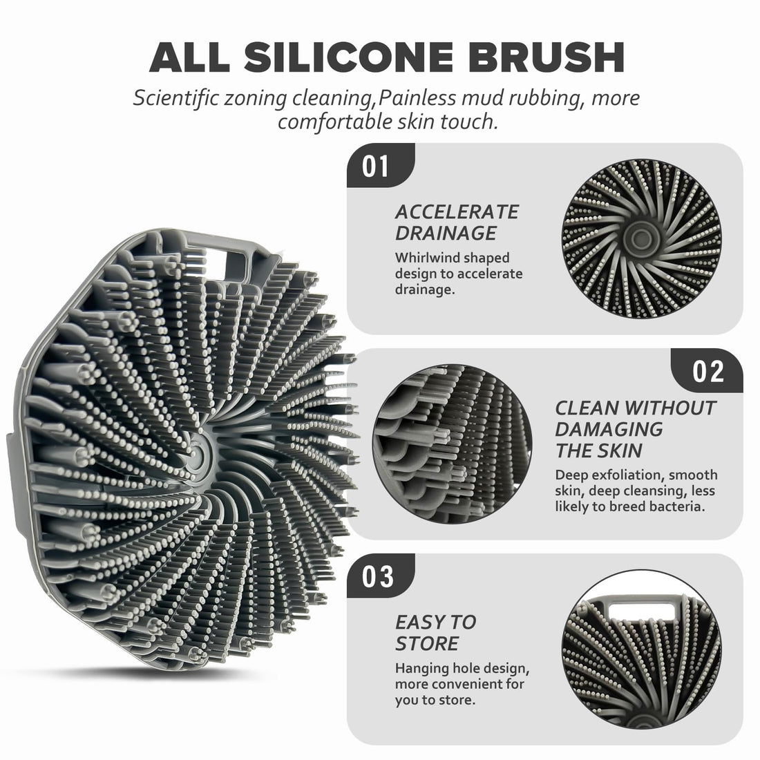 SCRUBBIES for Body,SCRUBBIES The Sud Bud,Food-Grade Soft Silicone, Body Scrubber Shower Brush Handheld Men and Women Cleansing Skin Brush, Gentle Exfoliating.2-Pack (Purple, Standard Size)