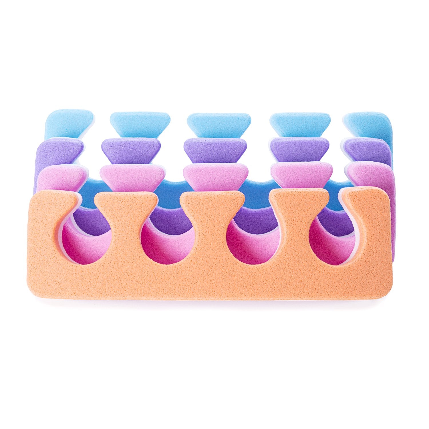 Toe Separators, Soft Two Tone Toe Spacers, Great Toe Cushions, Apply Nail Polish During Pedicure and Other Uses, 12 Pack
