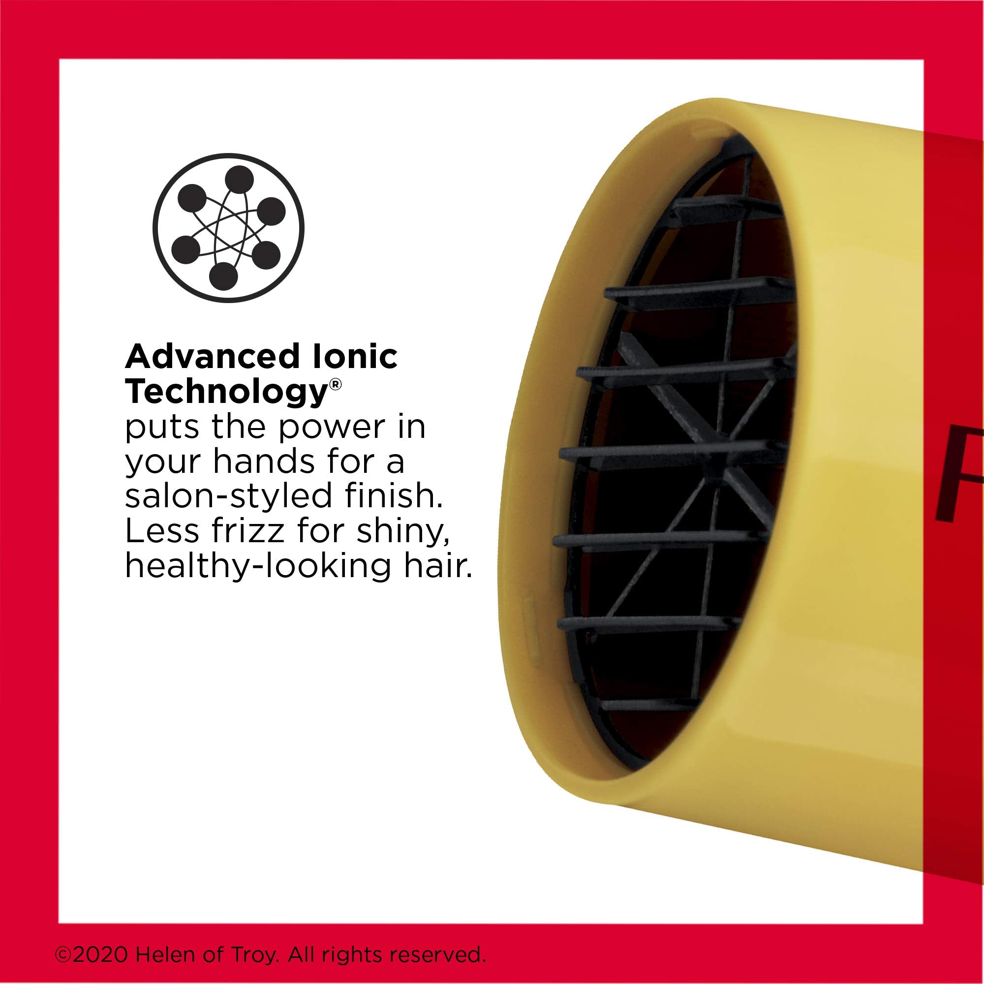 REVLON Compact Hair Dryer | 1875W Lightweight Design, Perfect for Travel, (Yellow)