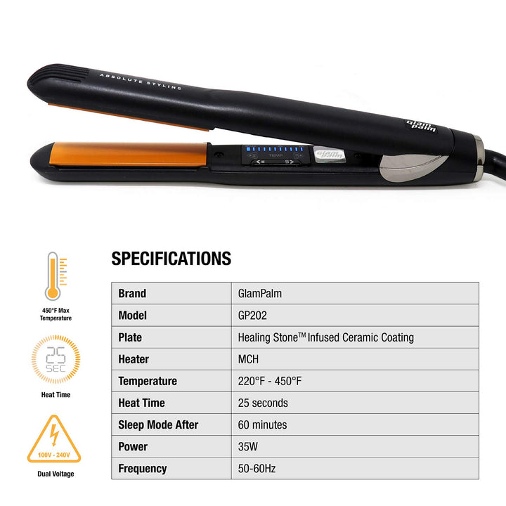 GlamPalm Ceramic Hair Volumizing Iron, 1 Inch