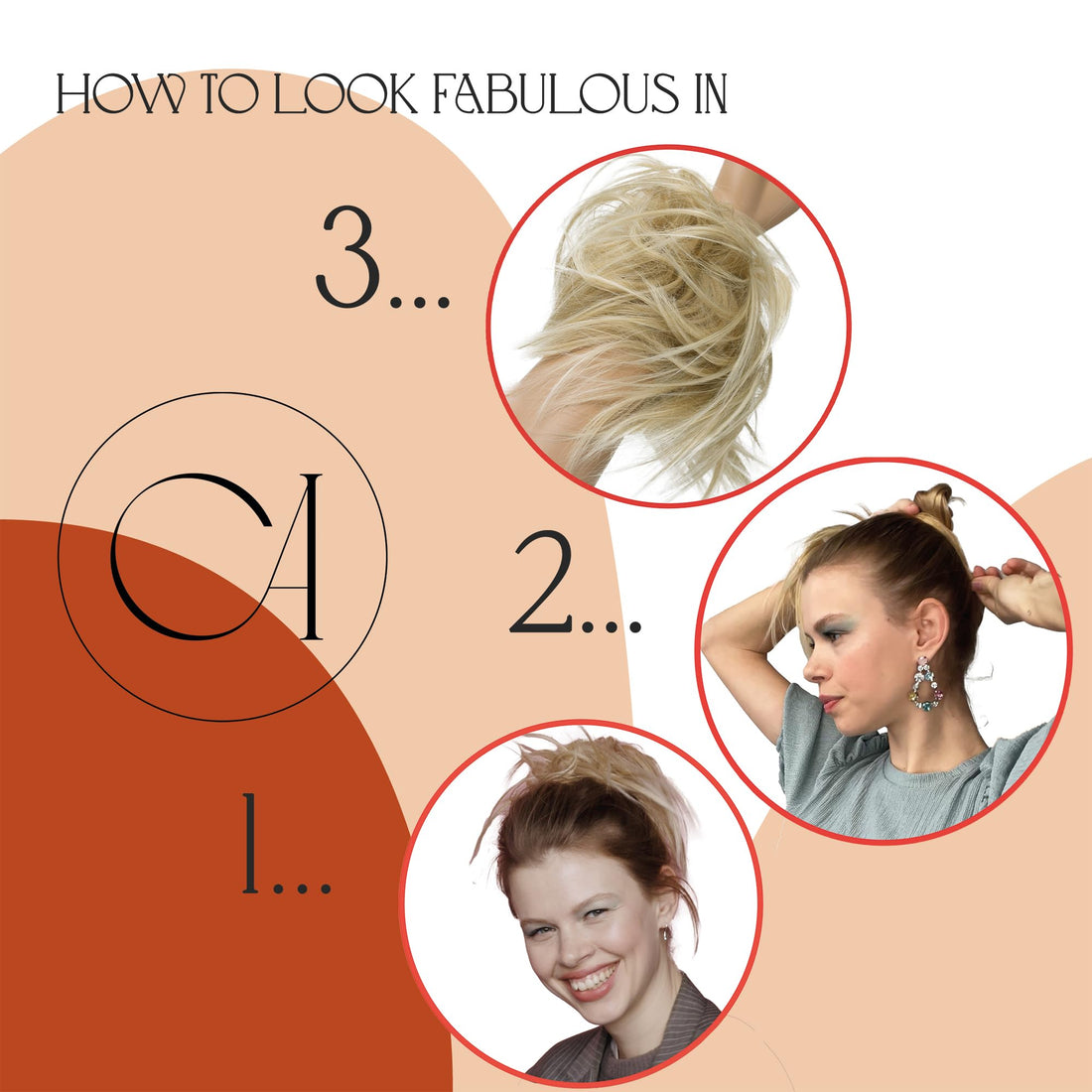 brown mix 30H26 : PRETTYSHOP Scrunchie Bun Up Do Hair piece Hair Ribbon Ponytail Extensions Wavy Curly or Messy Various Colors (brown mix 30H26)