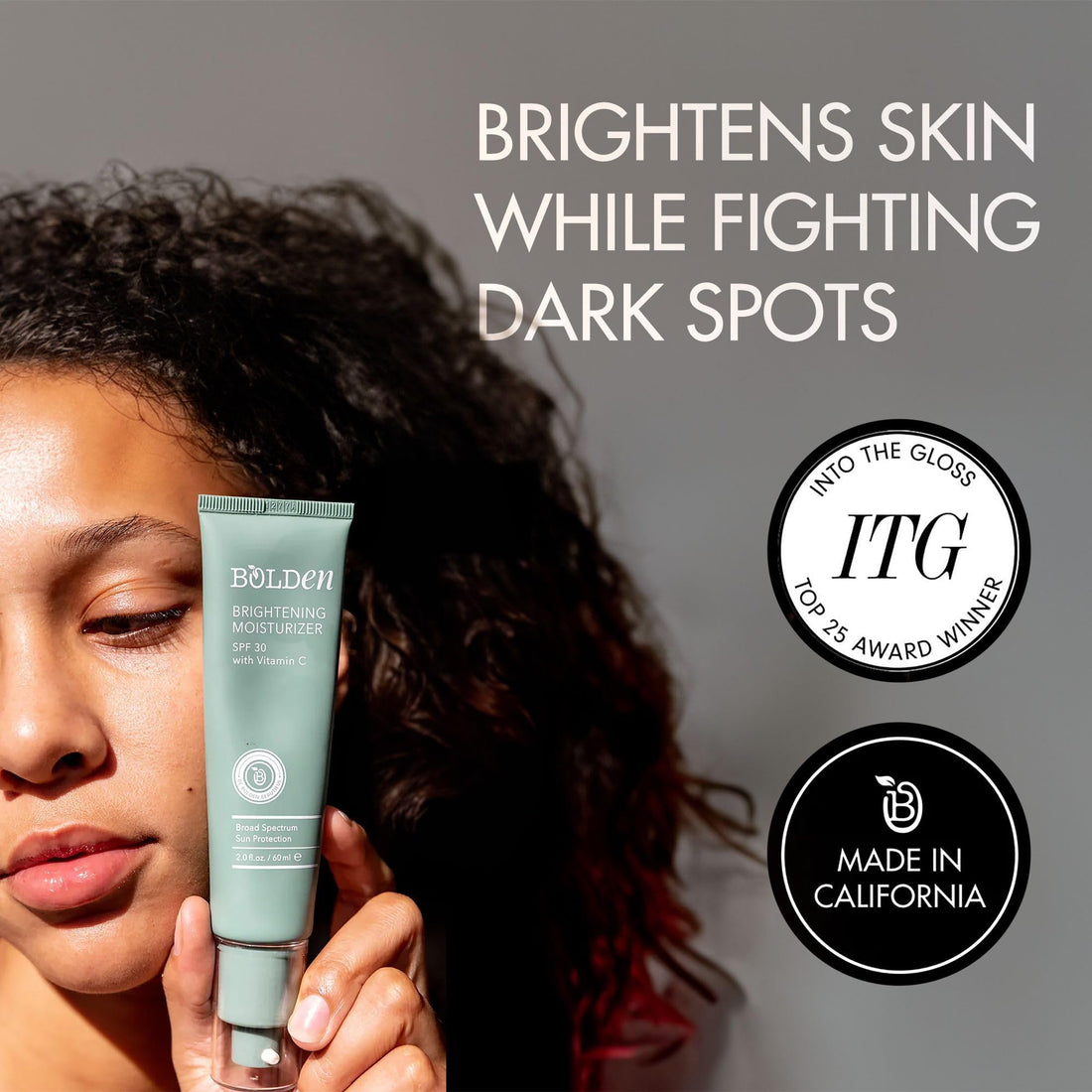 Bolden Brightening Moisturizer SPF 30, Specially Formulated for Darker Skin Tones 2.0 Fl Oz