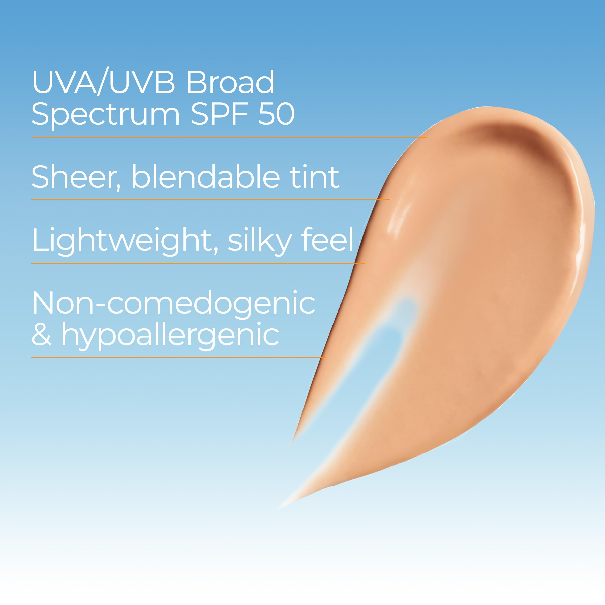 Eucerin Sun Tinted Age Defense SPF 50 Face Sunscreen Lotion with Hyaluronic Acid, Hypoallergenic, Non-Comedogenic Tinted Sunscreen SPF 50 Free of Fragrance, Oxybenzone and Octinoxate, 2.5 Fl Oz Bottle