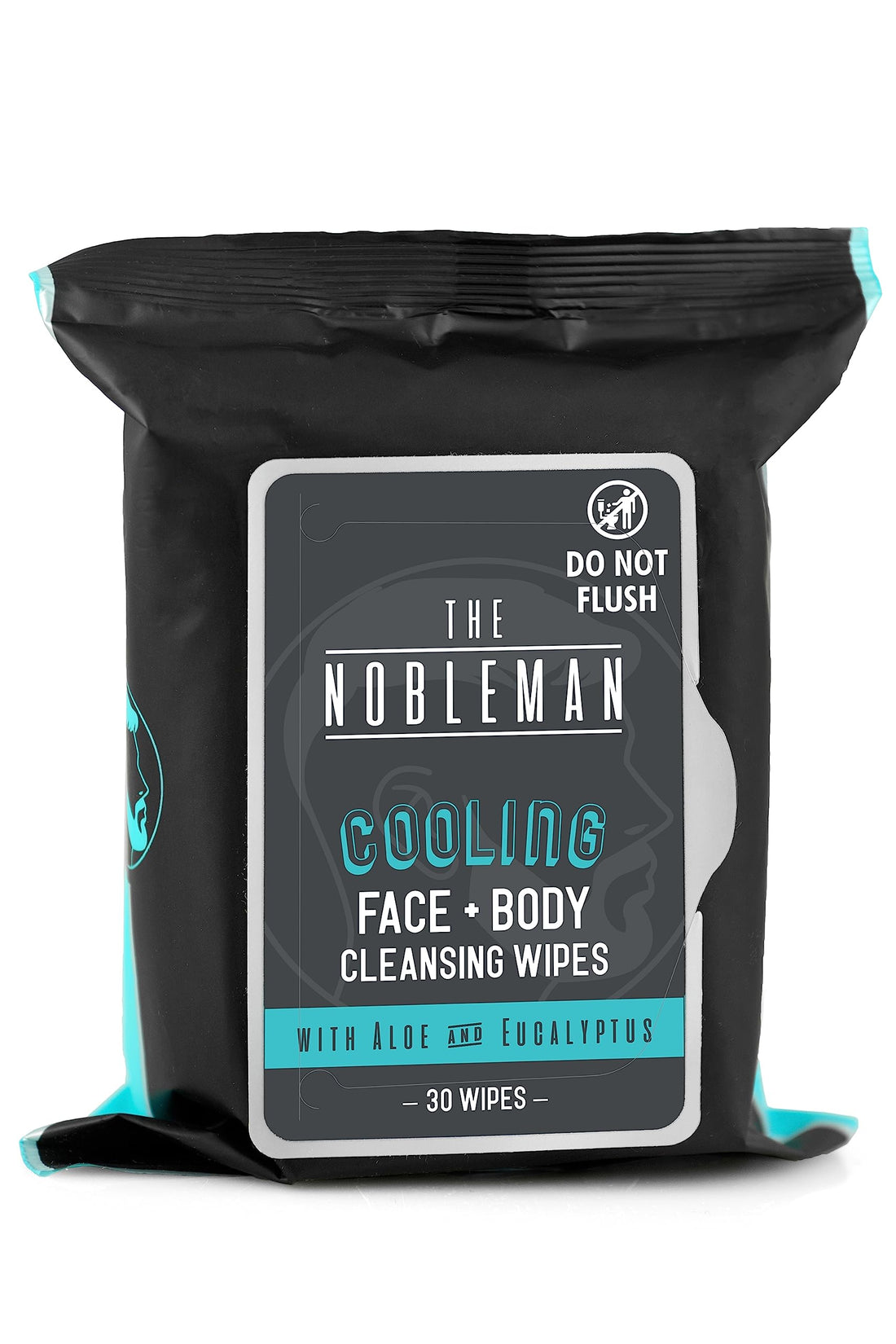 Men's Cooling Face + Body Cleansing Wipes - 30ct