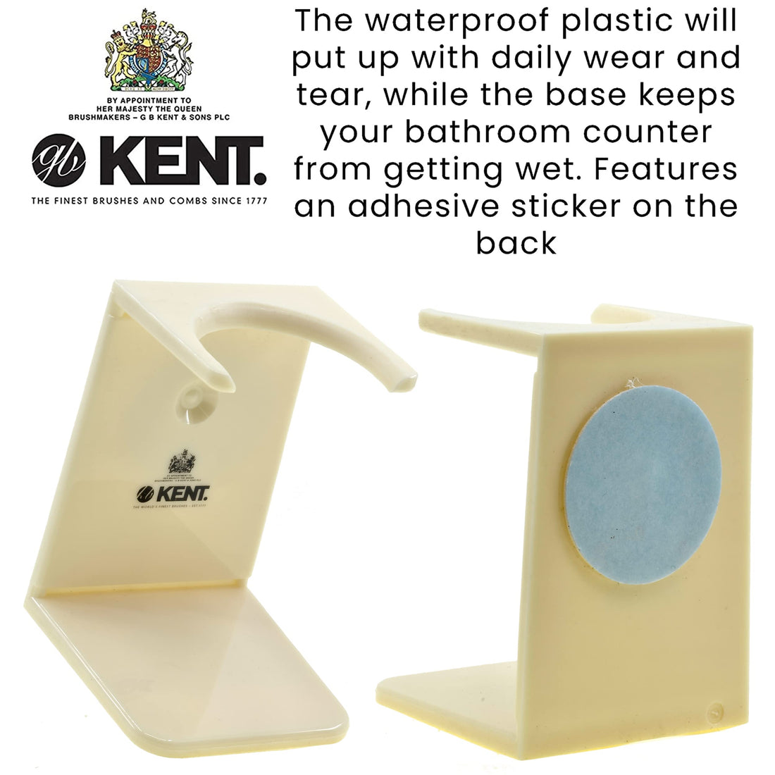 KENT Mock Ivory Shave Brush Stand Large | Elegant & Practical | Keeps Brush Dry | Perfect for All Brushes