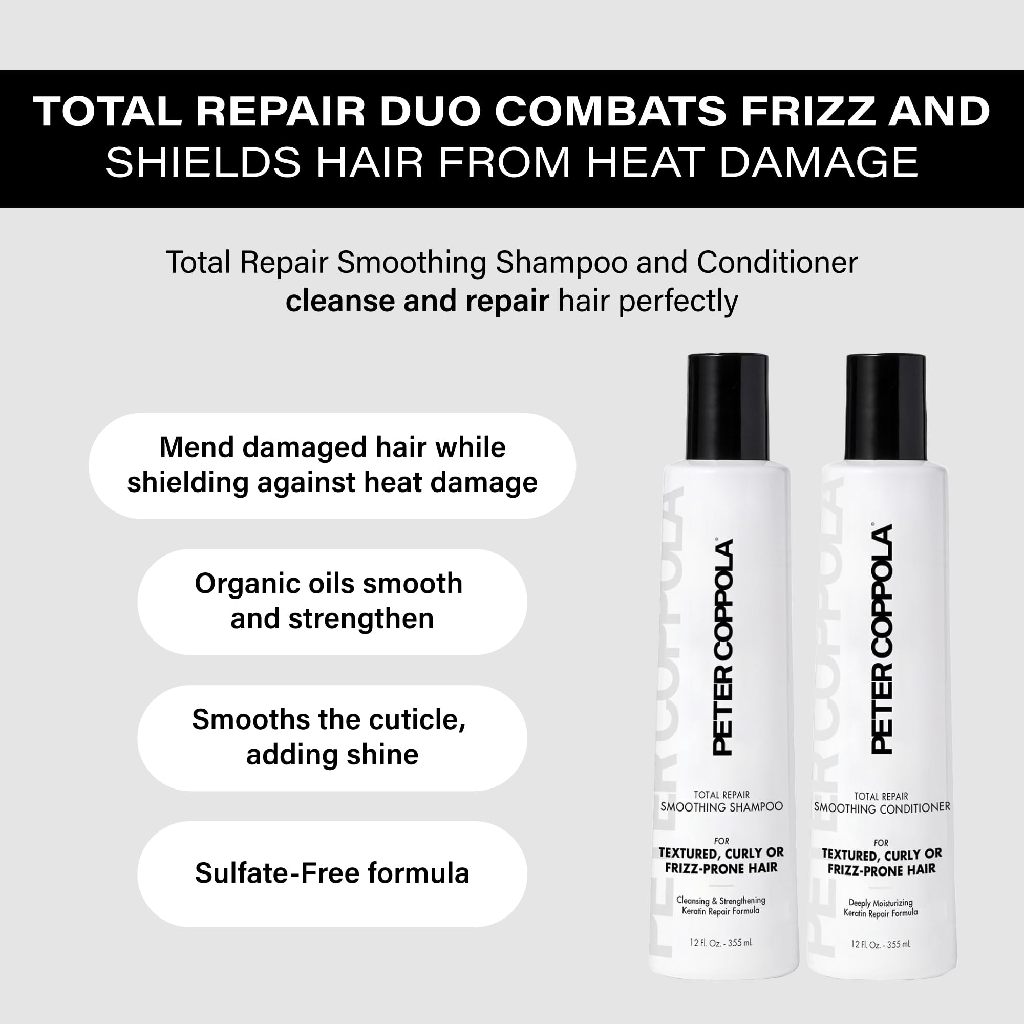 Peter Coppola Total Repair Smoothing Shampoo & Conditioner Set 12 oz.