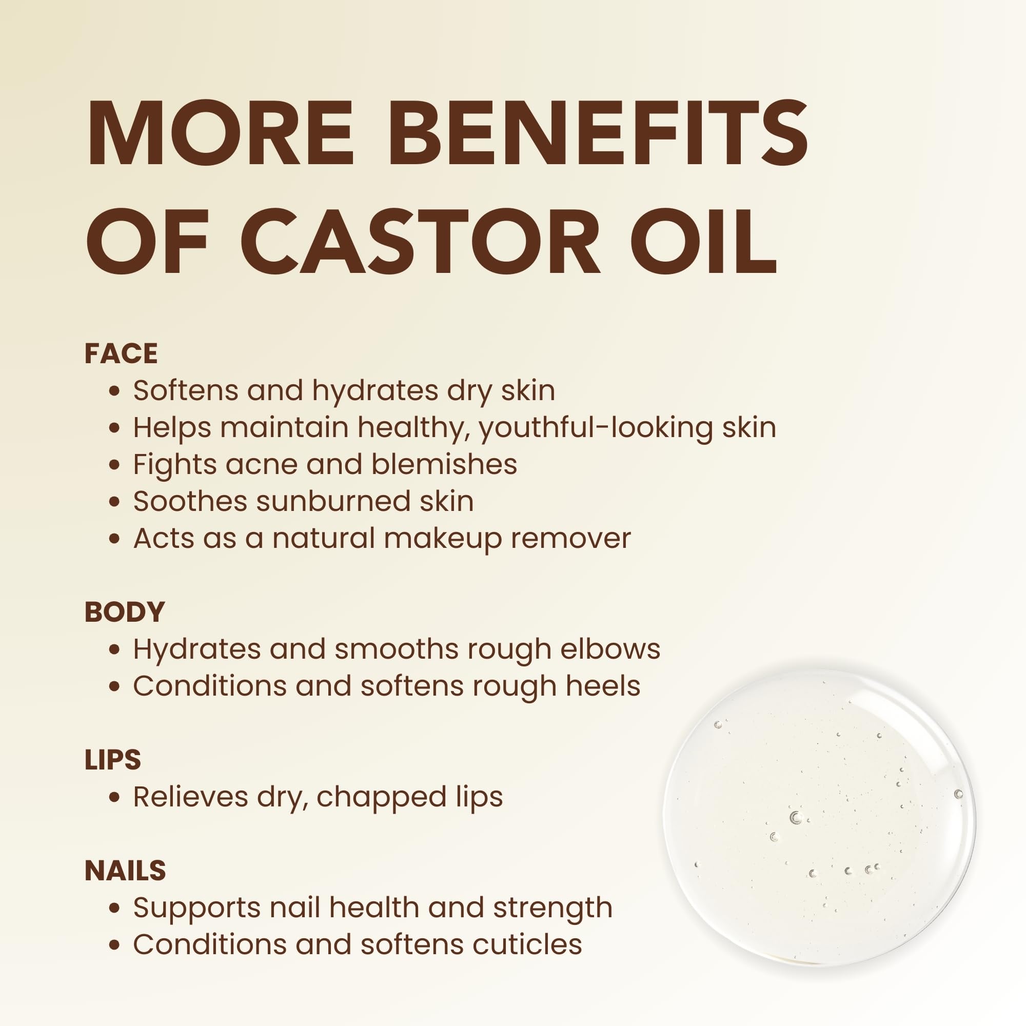 Organic Castor Oil (4oz) - 100% Pure Natural Cold-Pressed Hexane-Free USDA Certified - Glass Bottle - Hair Growth Oil for Scalp Eyelashes Face Skin - Dry Skin Moisturizer Natural Hair Care