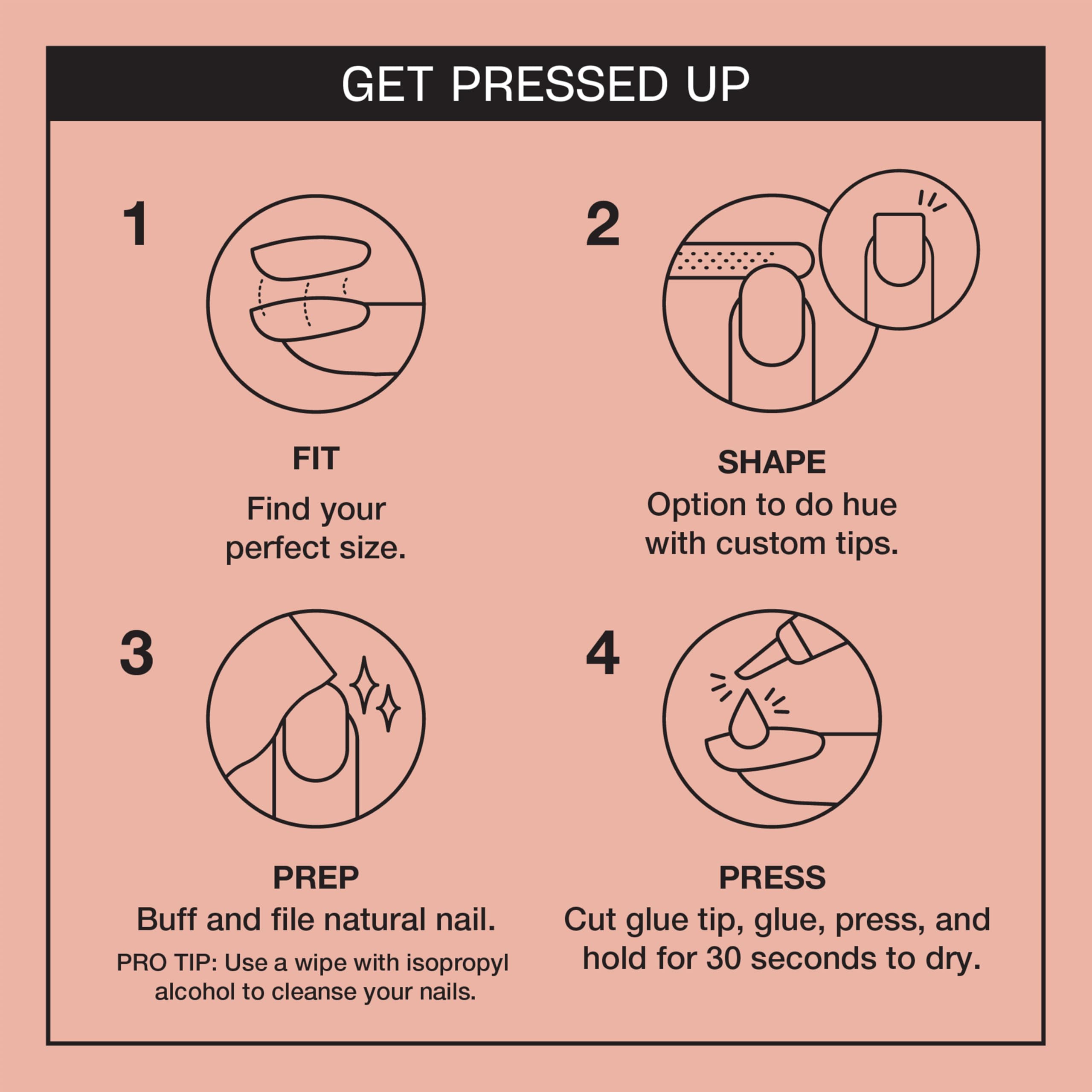 OPI On Point Fluent in French | Short Round Nude Pink & White French Tip Press On Nails | With Nail Glue | Long Lasting, Reusable, Non-damaging