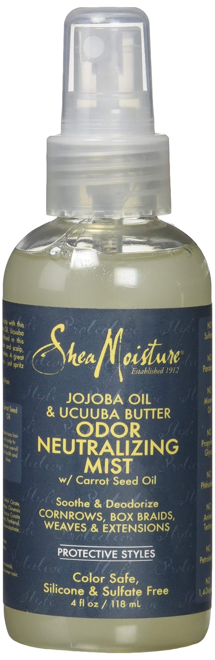 Shea Moisture Jojoba Oil and Ucuuba Butter Odor Neutralizing Mist, 4 Ounce