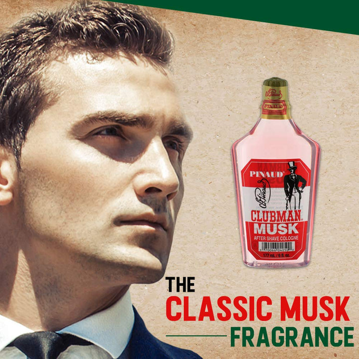 Clubman Pinaud Musk After Shave Cologne, 6 oz