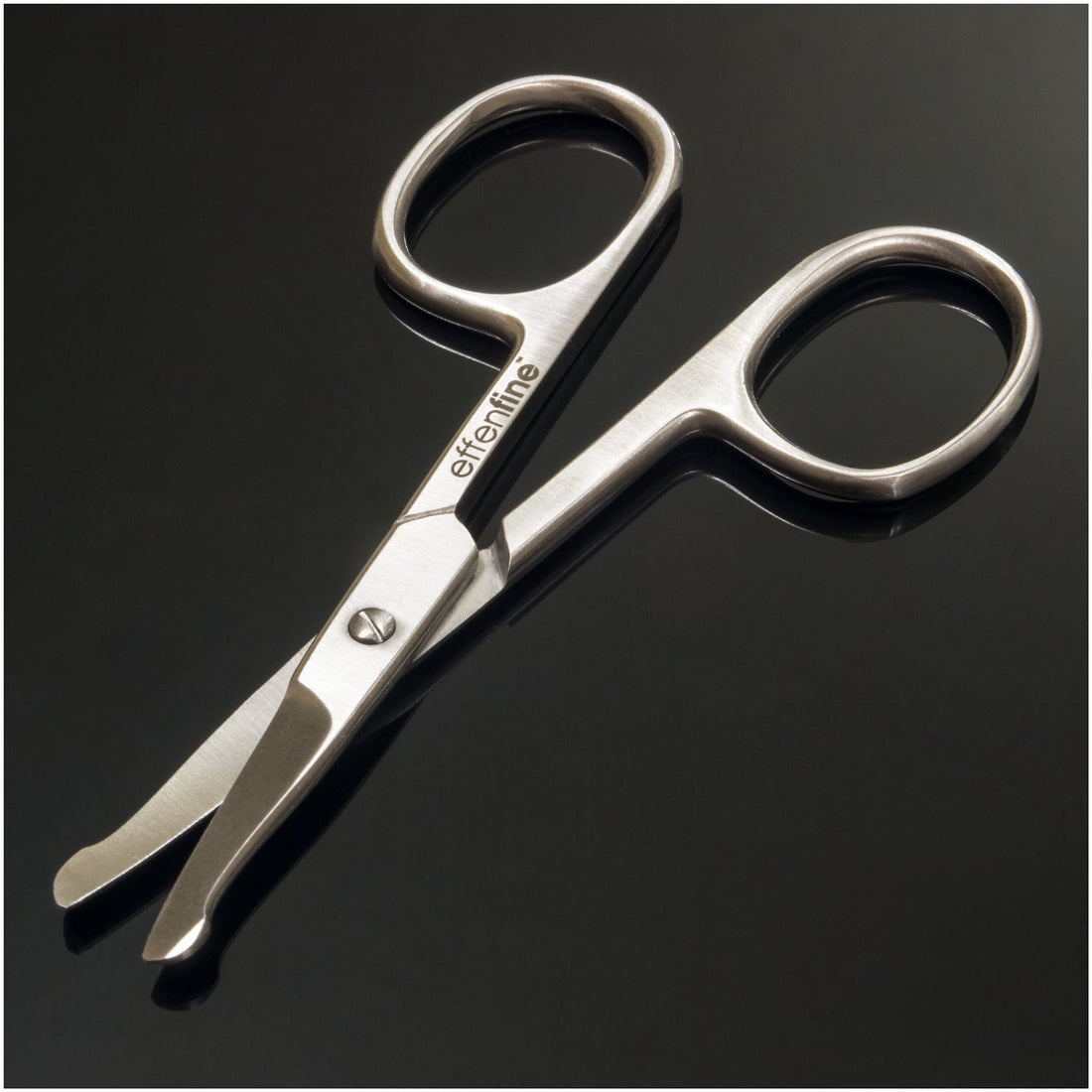 effenfine Facial Hair Scissors for Nose and Ear Hair Trimming - Trim Mustache, Beard and Eyebrows with our German Stainless Steel Scissors - Lifetime Guarantee