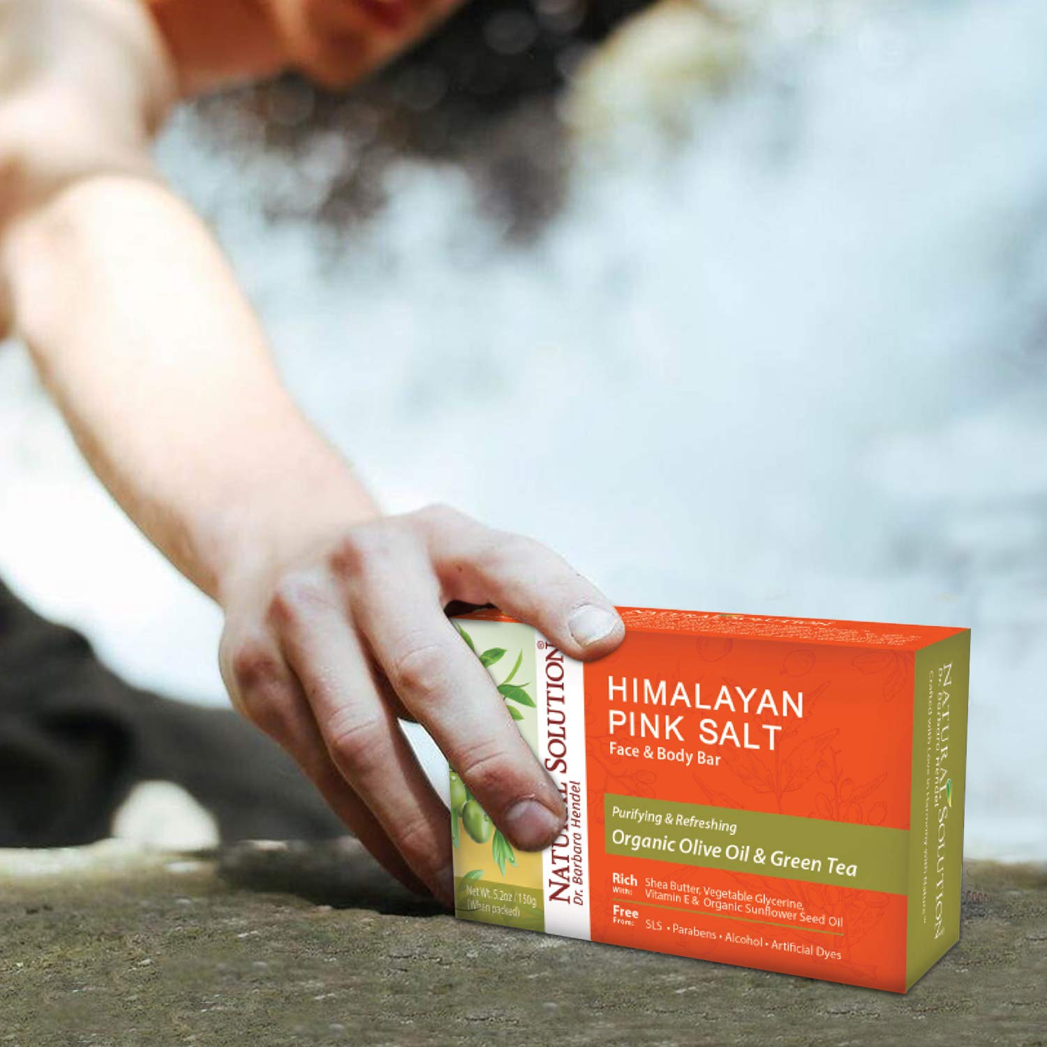 Natural Solution Soap Bar, Organic Olive Oil and Green Tea â€“ 5.2oz