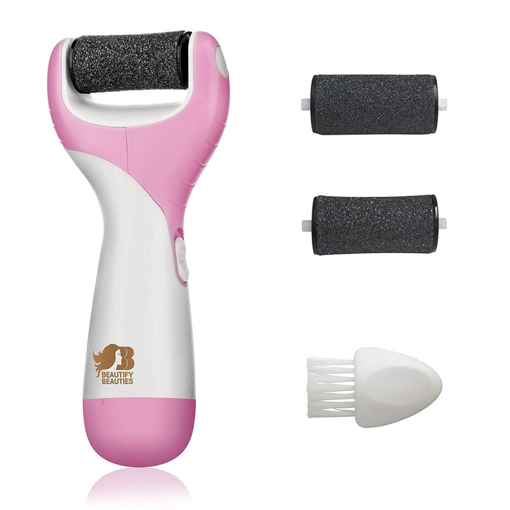 Beautify Beauties Pedi Foot Electronic Foot File Callus Remover - Best Pedicure Foot Care File Tool To Remove Dead, Hard, Cracked Skin and Reduce Calluses on Feet. (Pink)
