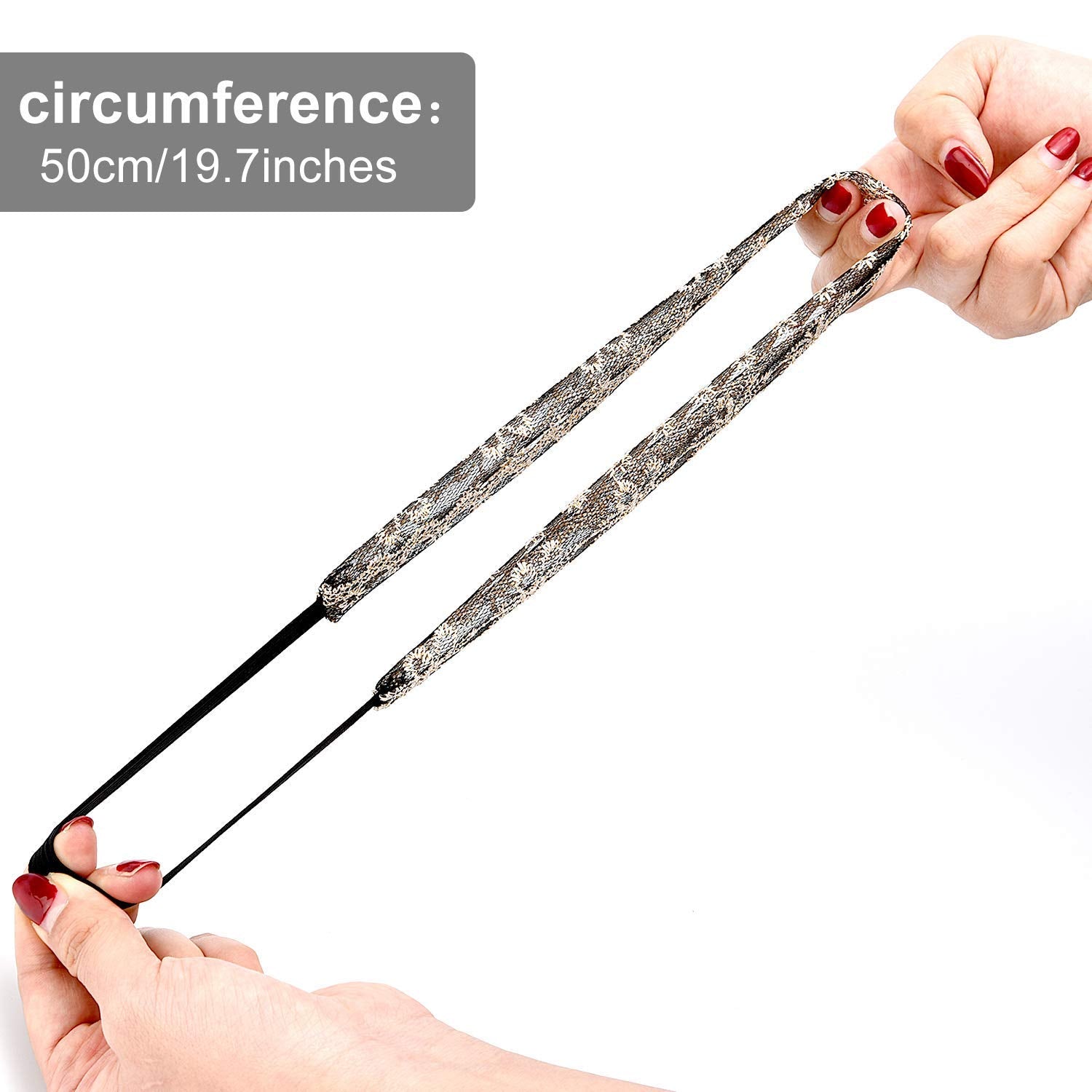 Gejoy 7 Pieces Lace Headbands Women Girls Stretch Headband Halloween Elegant Wide Headwrap Hair Turban Accessories