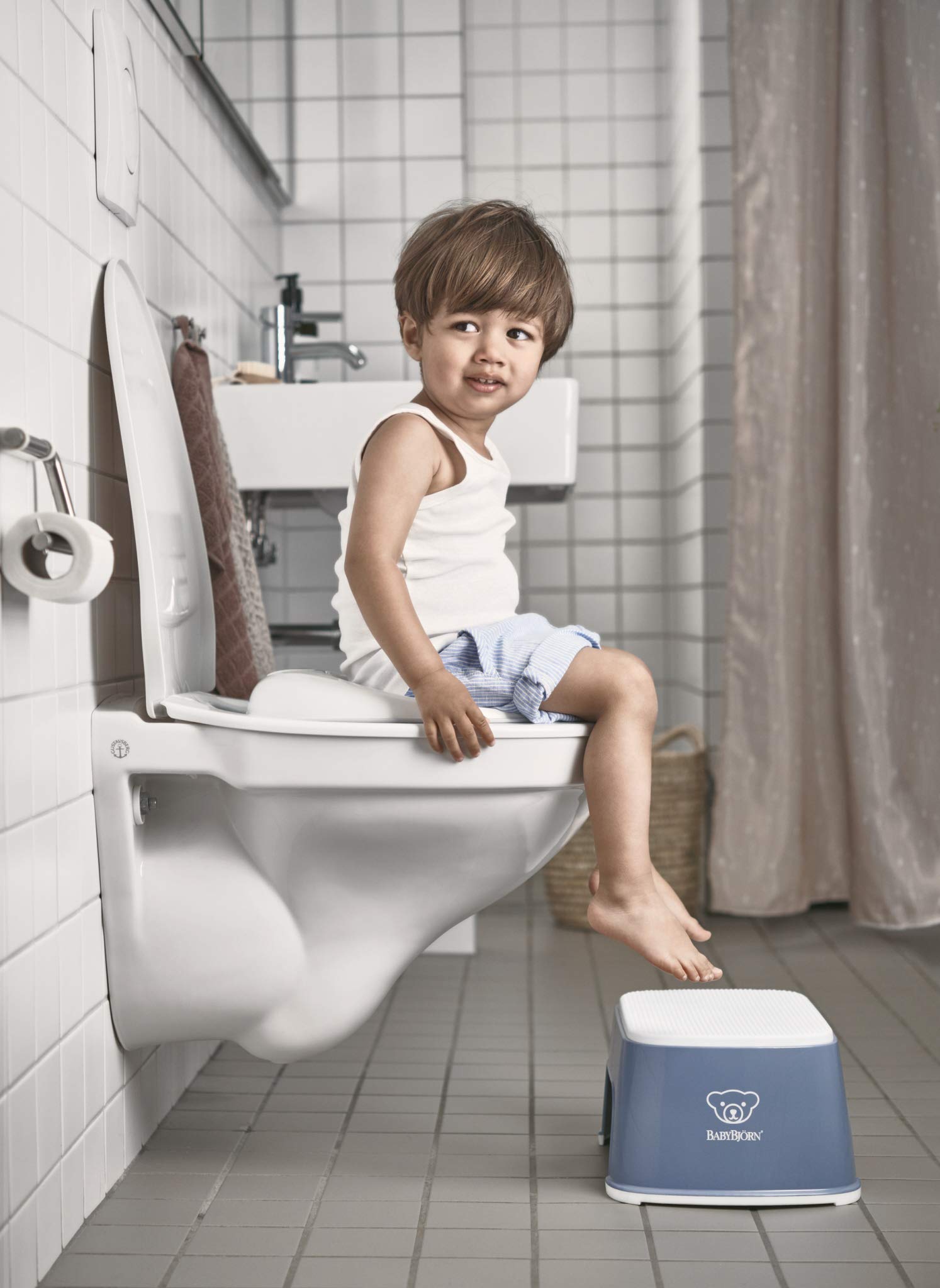 BabyBjörn Step Stool, Deep Blue/White