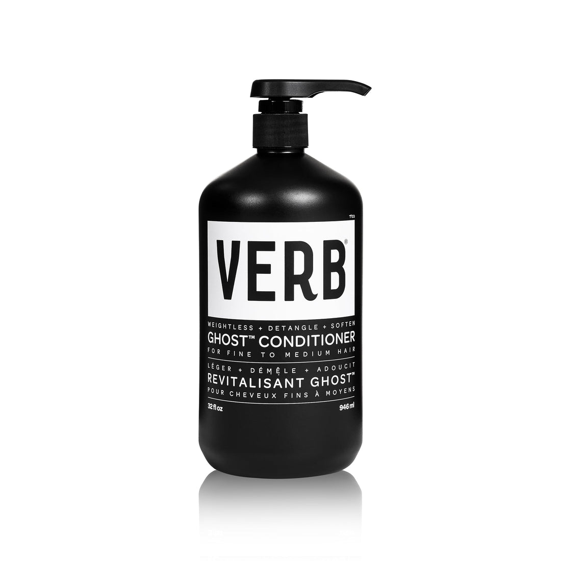 VERB Ghost Conditioner, 32 fl oz- Infused with Moringa Oil -Moisturizes Fine and Weighed Down Hair - Vegan, No Parabens or Harmful Sulfates